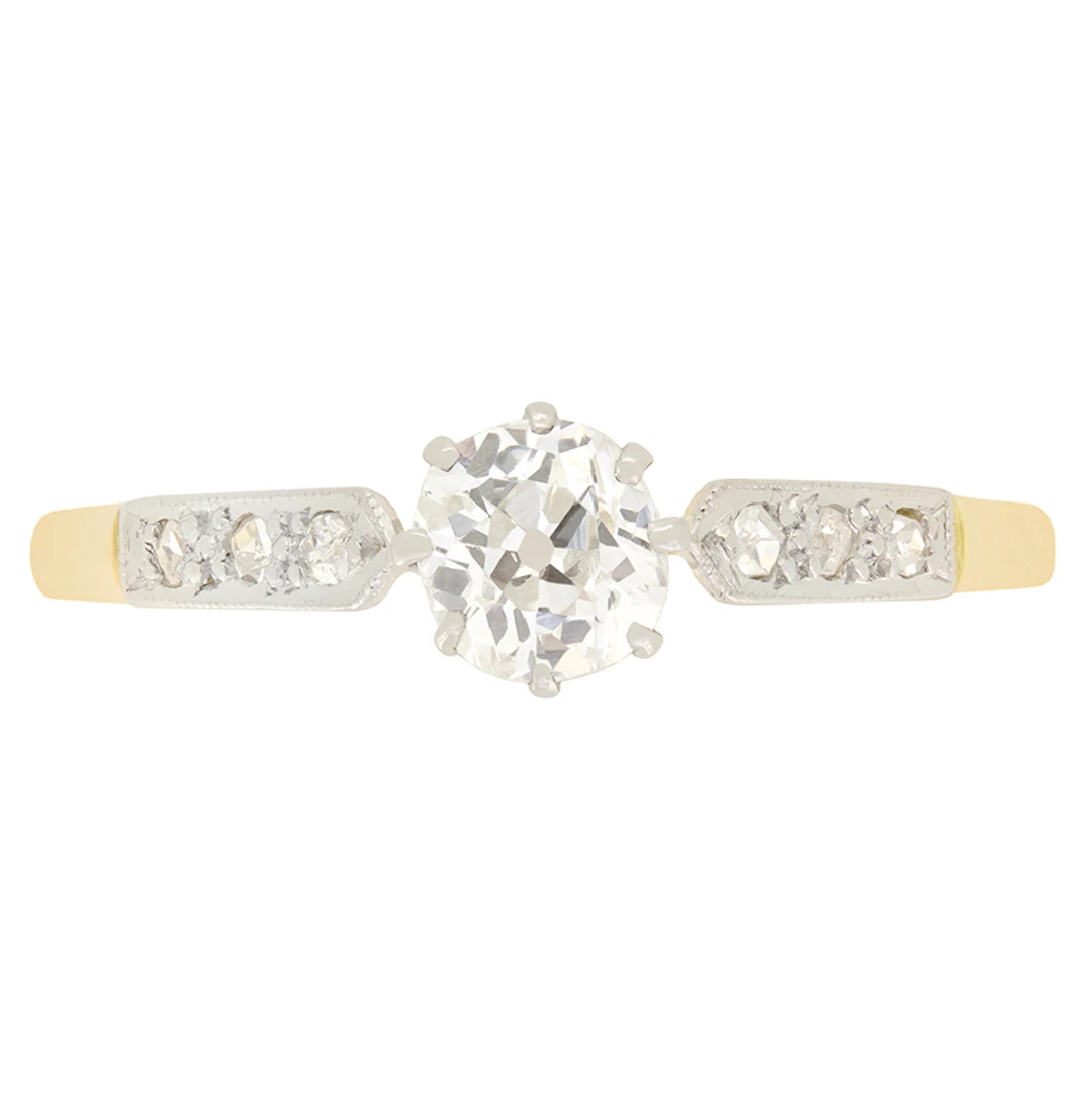 Edwardian 0.40ct Diamond Solitaire Ring, c.1910s