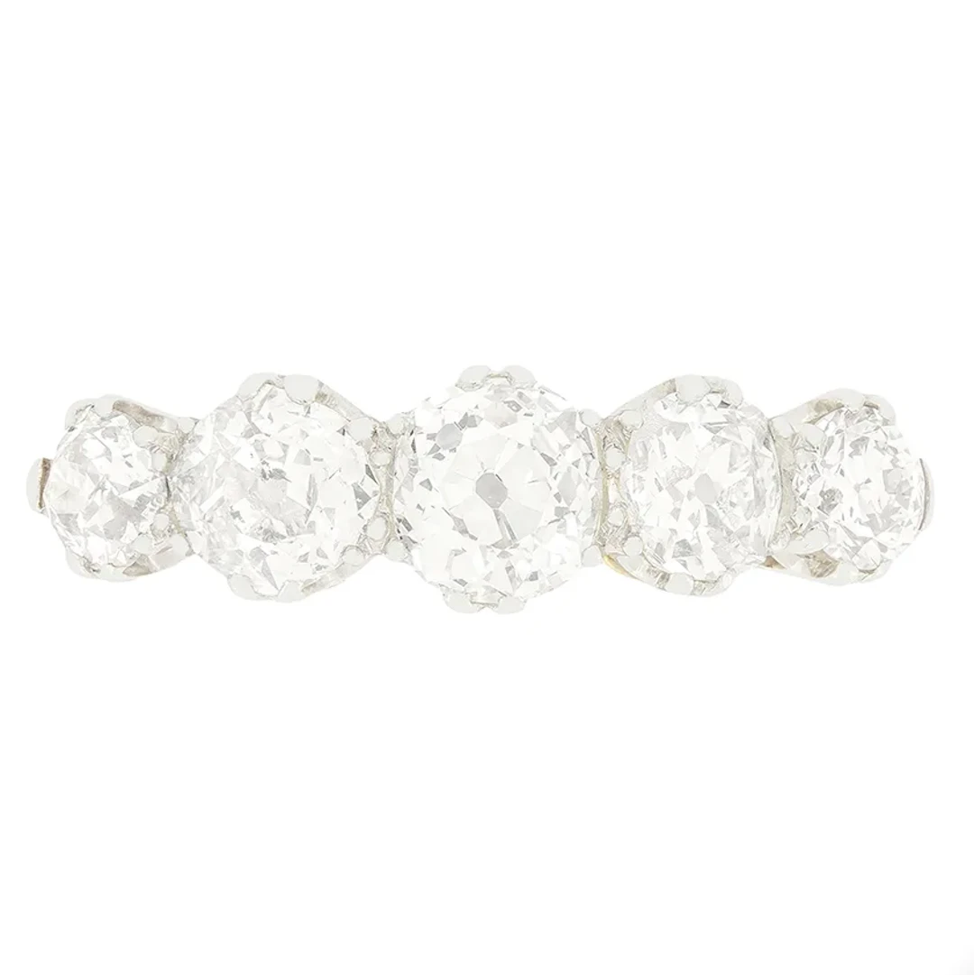Edwardian 2.10ct Diamond Five Stone Ring, c.1910s