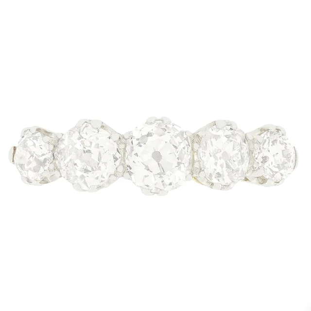 Edwardian 2.10ct Diamond Five Stone Ring, c.1910s