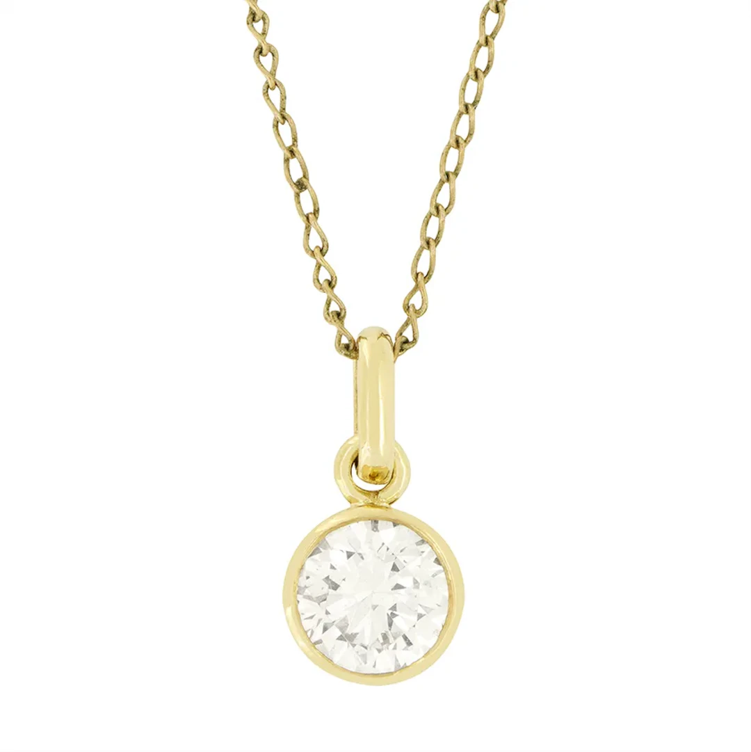 Vintage 0.70ct Diamond Solitaire Pendant, c.1970s