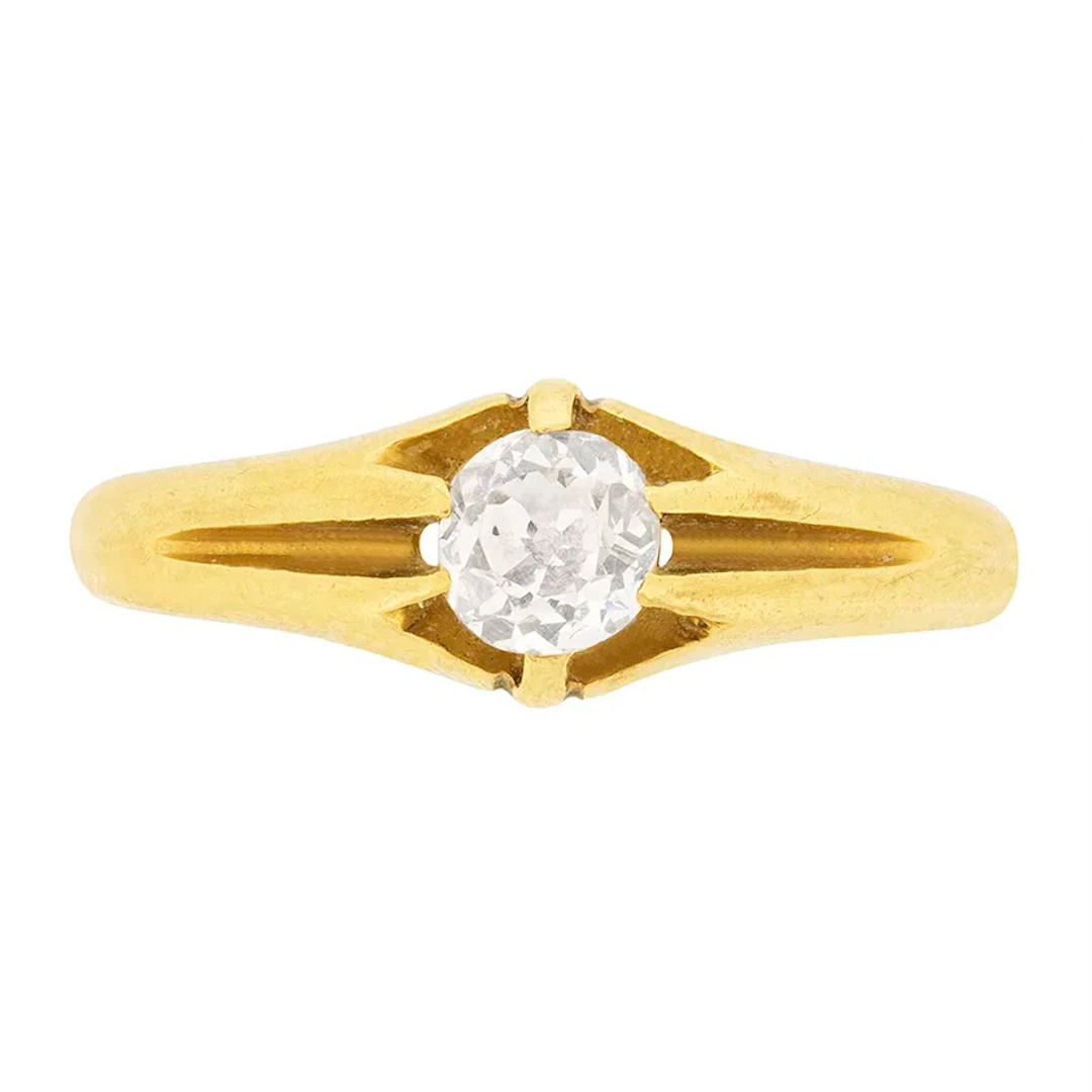 Victorian 0.50ct Diamond Signet Ring, c.1900s