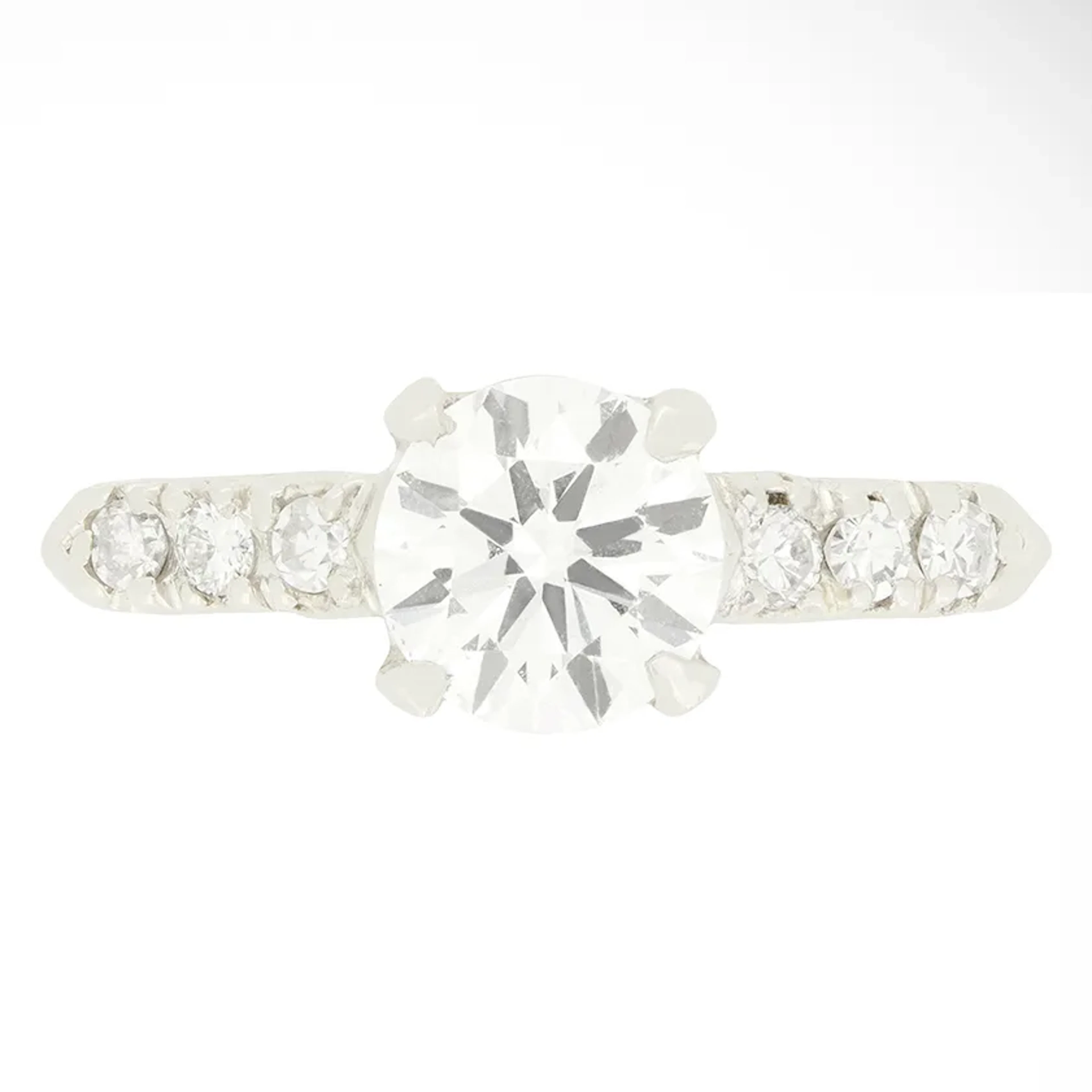 Late Deco 0.90ct Diamond Solitaire Ring, c.1940s