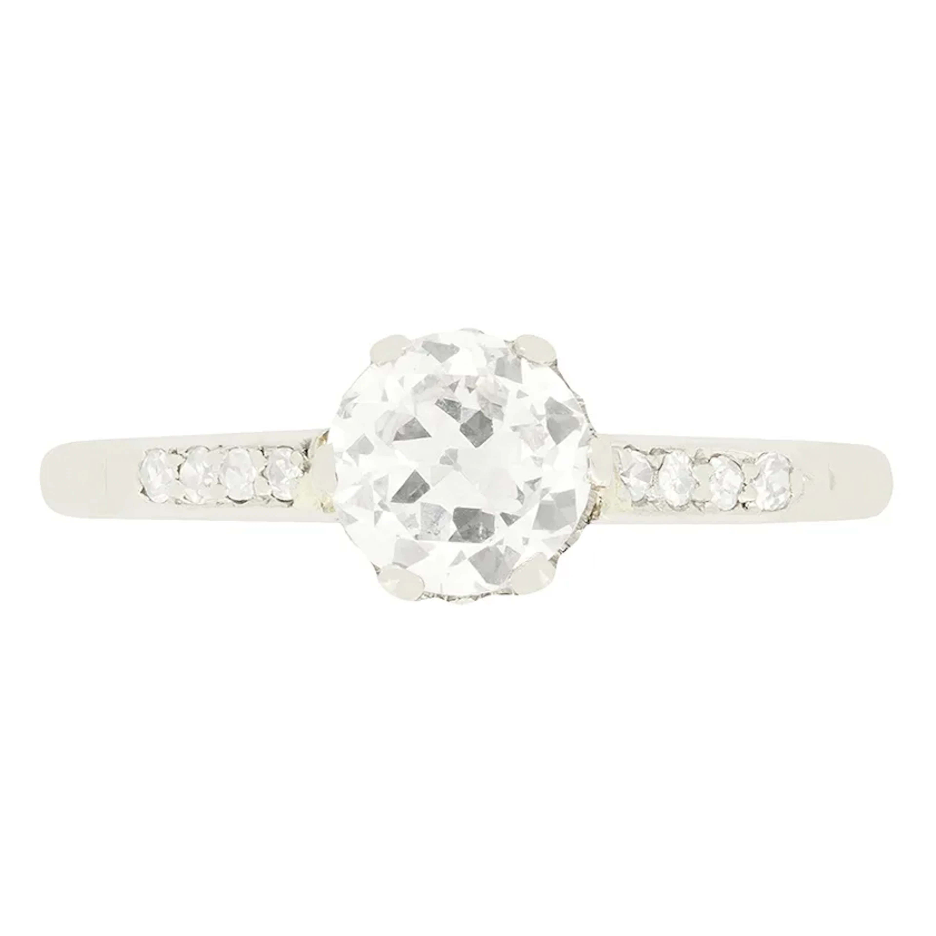 Art Deco 0.75ct Diamond Solitaire Ring, c.1920s