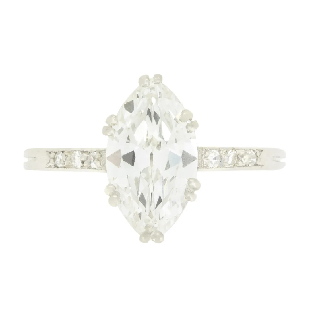 Art Deco 1.64ct Diamond Solitaire Ring, c.1920s