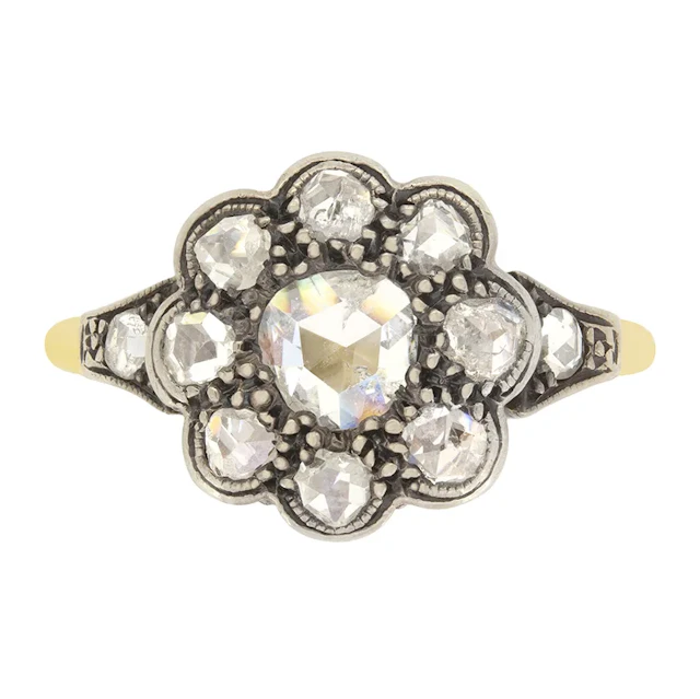 Victorian 0.74ct Diamond Cluster Ring, c.1860s