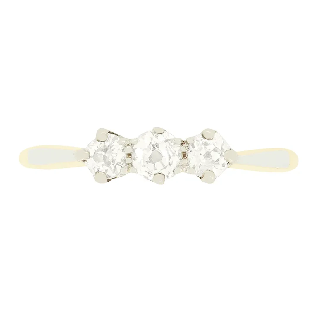 Edwardian 0.35ct Diamond Three Stone Ring, c.1910s