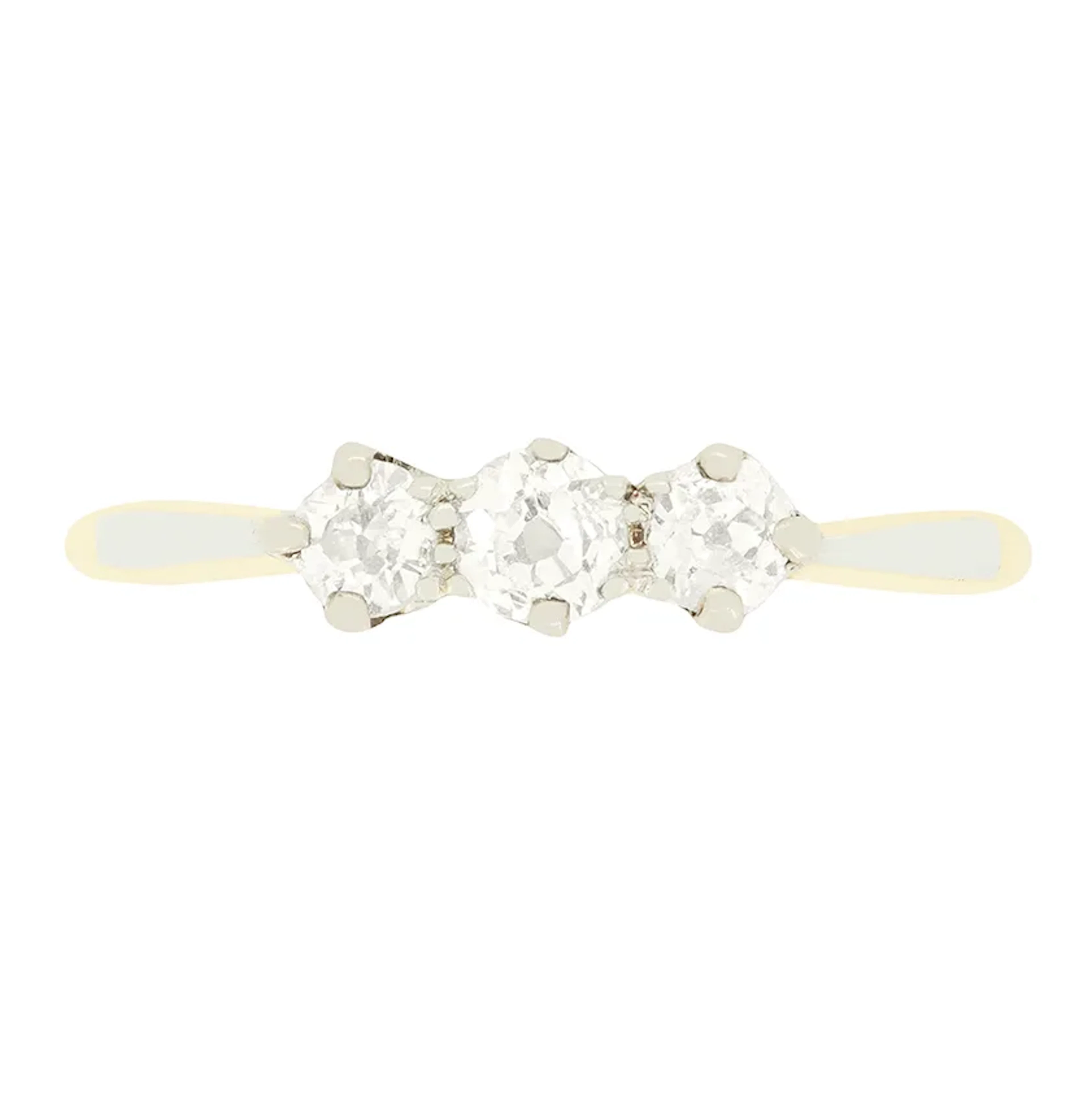 Edwardian 0.35ct Diamond Three Stone Ring, c.1910s