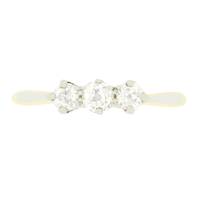 Edwardian 0.35ct Diamond Three Stone Ring, c.1910s