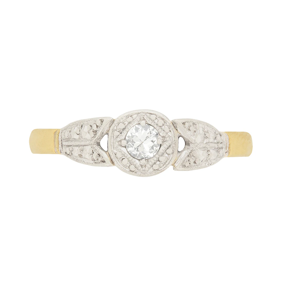 Vintage 0.20ct Illusion Set Diamond Engagement Ring, c.1950s