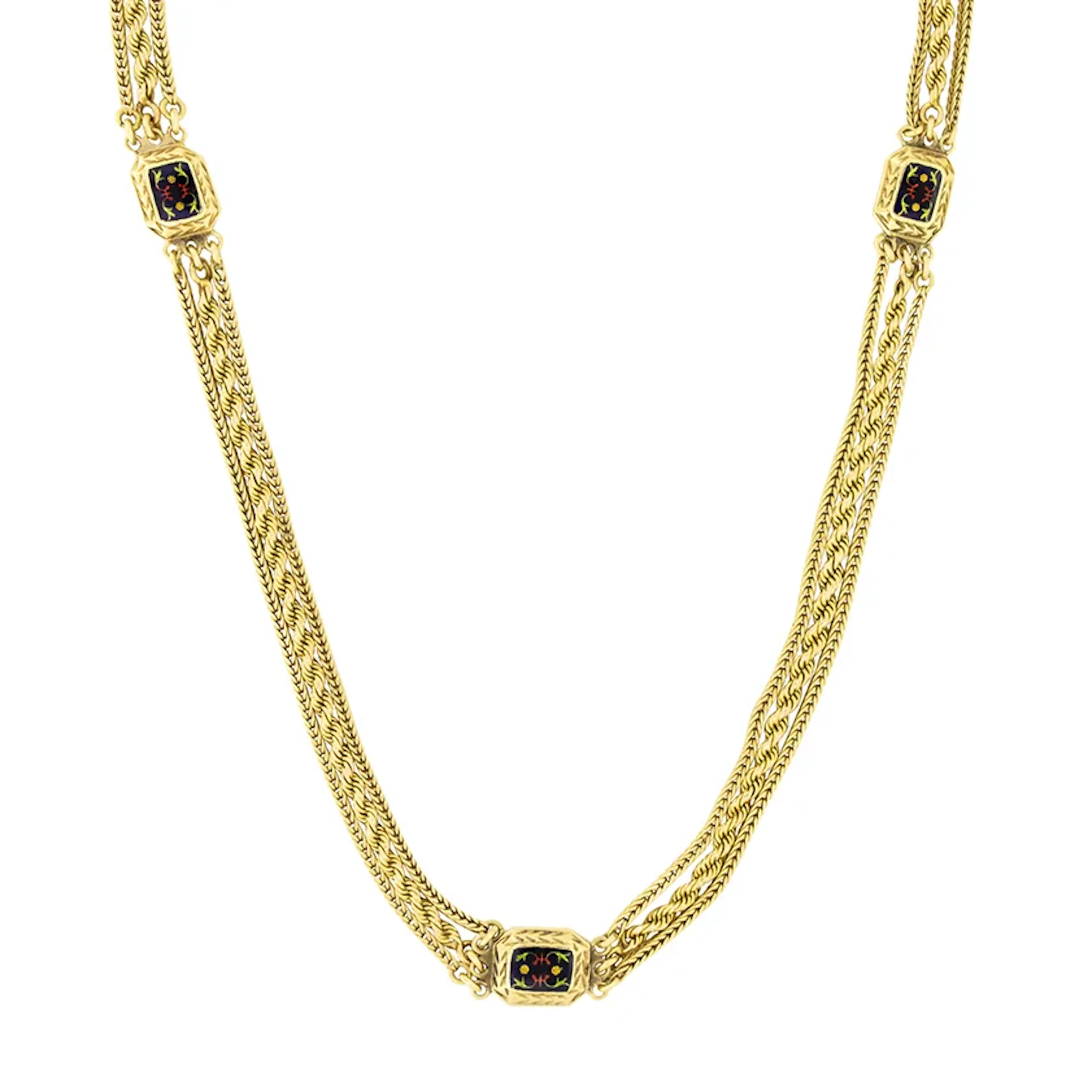 Vintage 18ct Gold Necklace, c.1970s