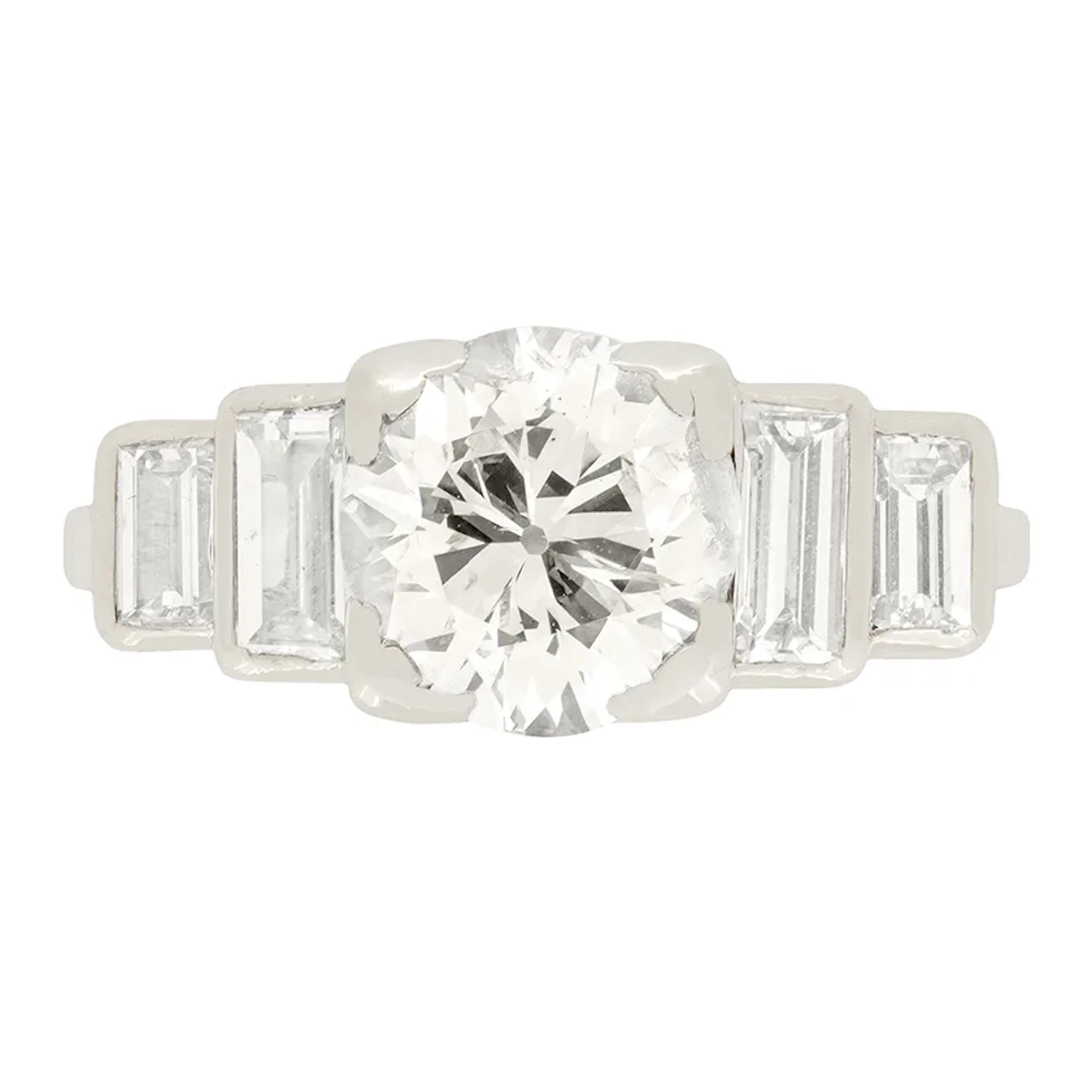 Late Deco 2.00ct Diamond Solitaire Ring, c.1930s