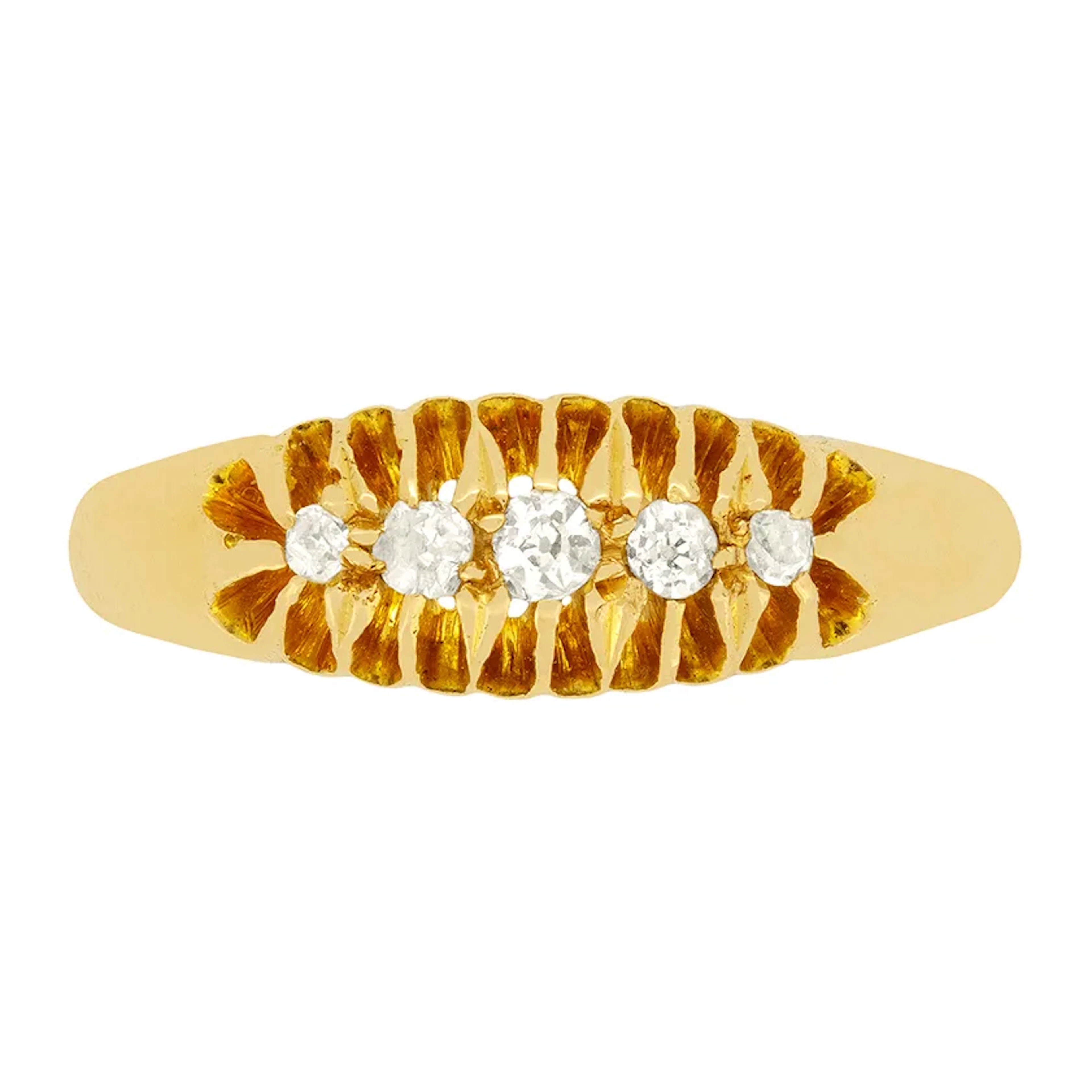 Victorian 0.15ct Diamond Five Stone Ring, c.1900s