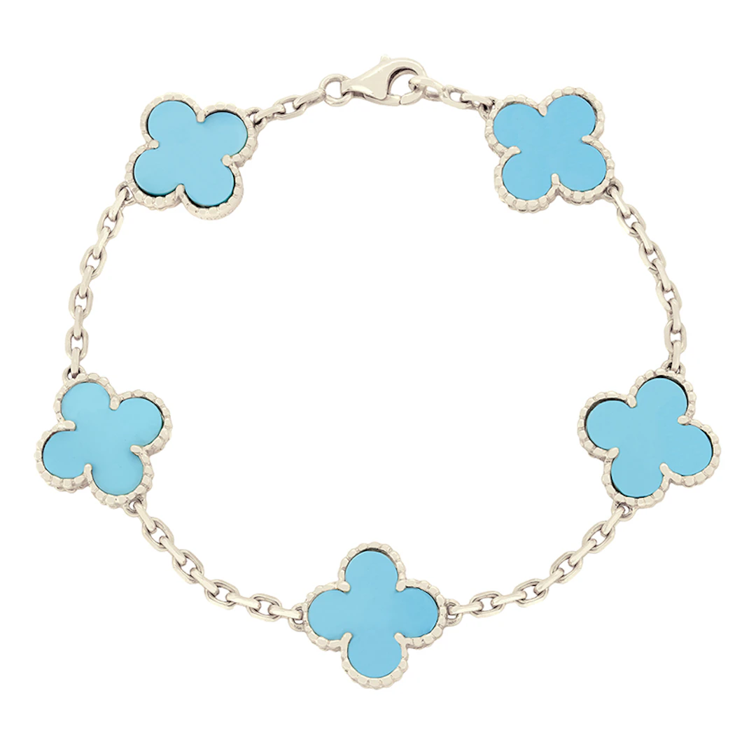 Van Cleef & Arpels Alhambra Motif Turquoise Bracelet