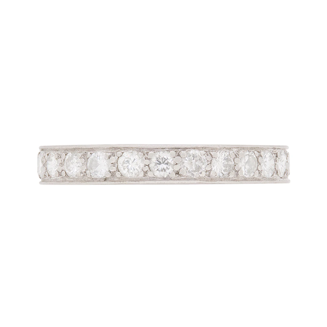 Vintage 2.50 Carat Round Brilliant Cut Diamond Eternity Band, c.1940s