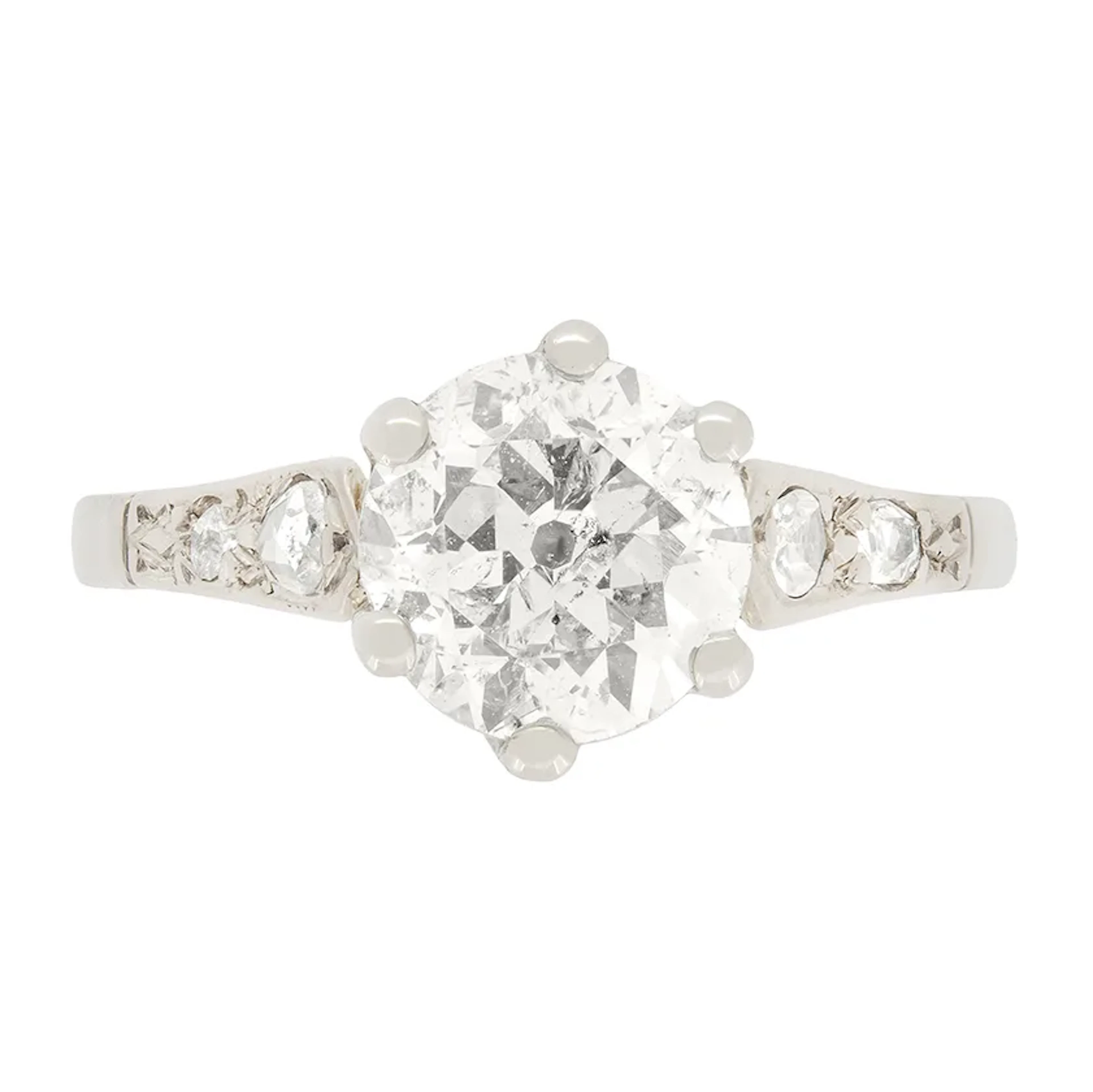 Art Deco 1.60ct Diamond Solitaire Ring, c.1920s