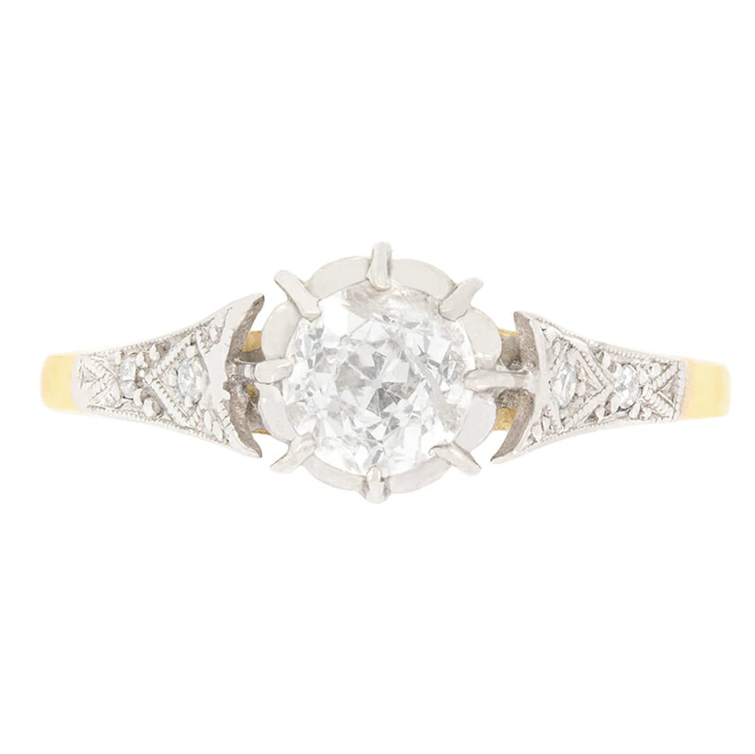 Late Victorian Diamond Solitaire Engagement, c.1900s