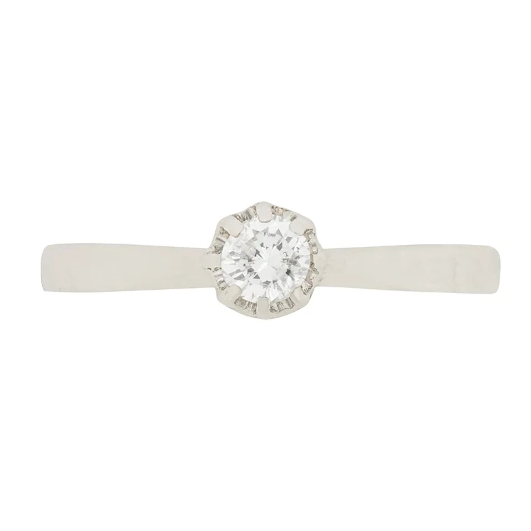 Vintage 0.20ct Diamond Solitaire Engagement Ring, c.1970s