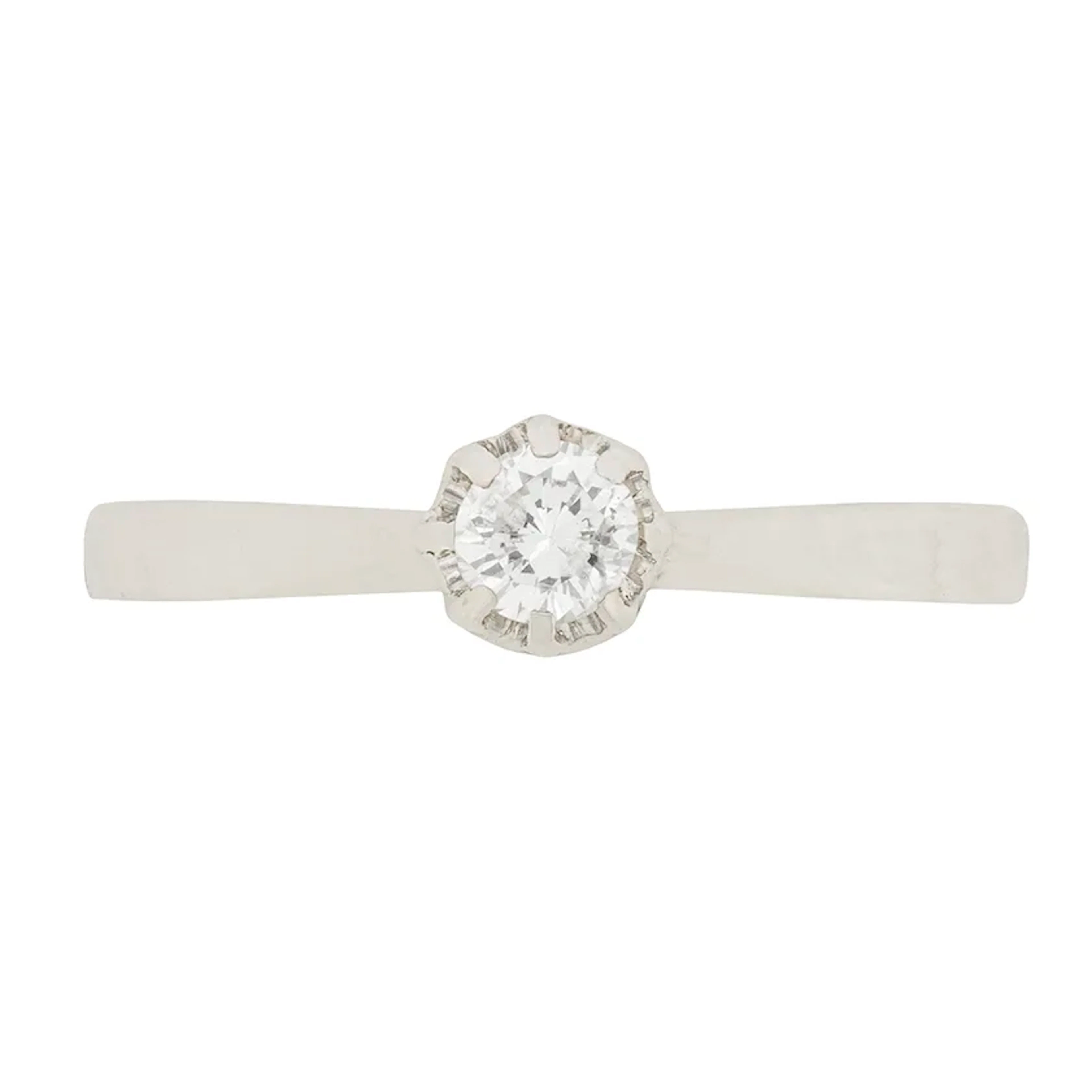 Vintage 0.20ct Diamond Solitaire Engagement Ring, c.1970s