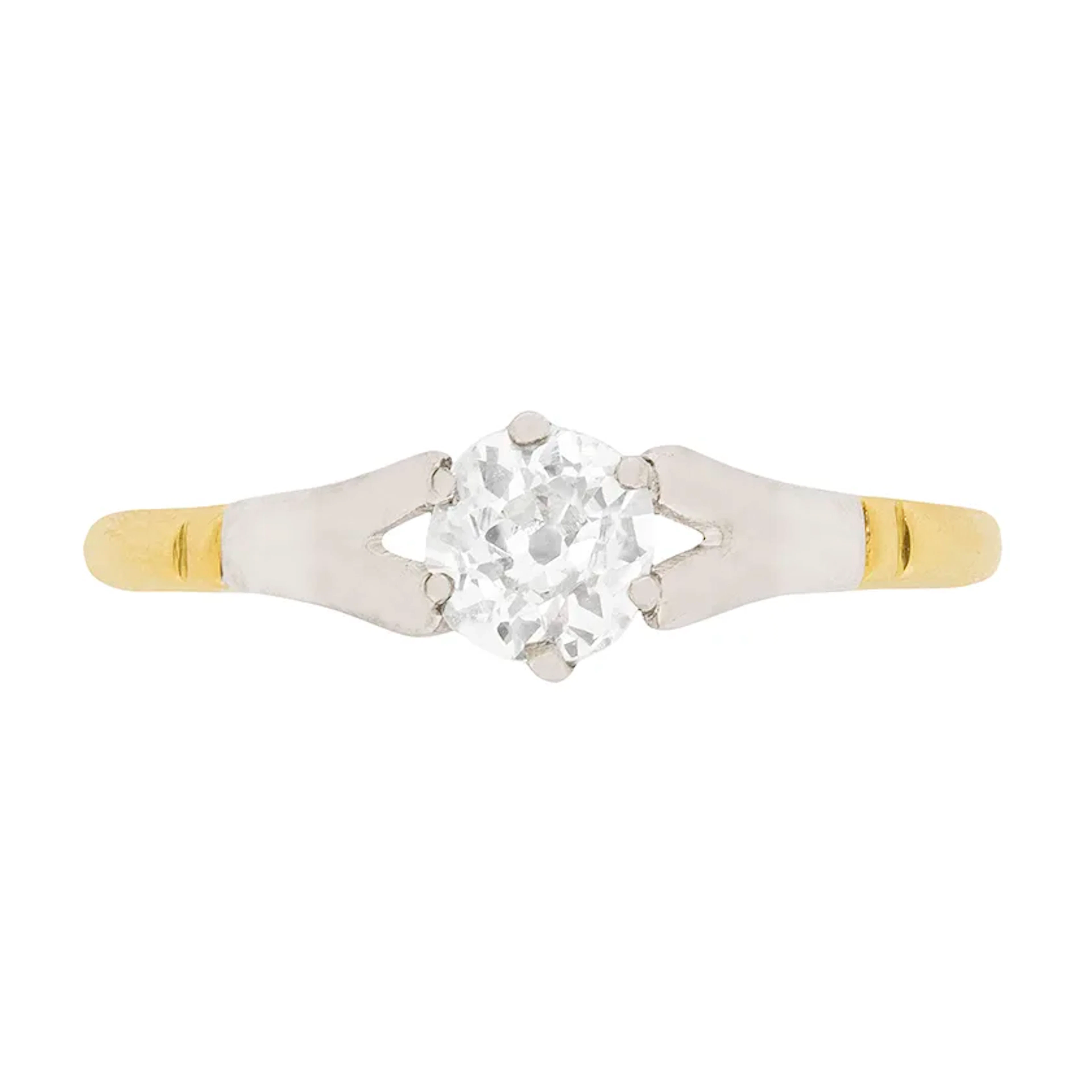 Edwardian 0.51ct Diamond Solitaire Ring, c.1910