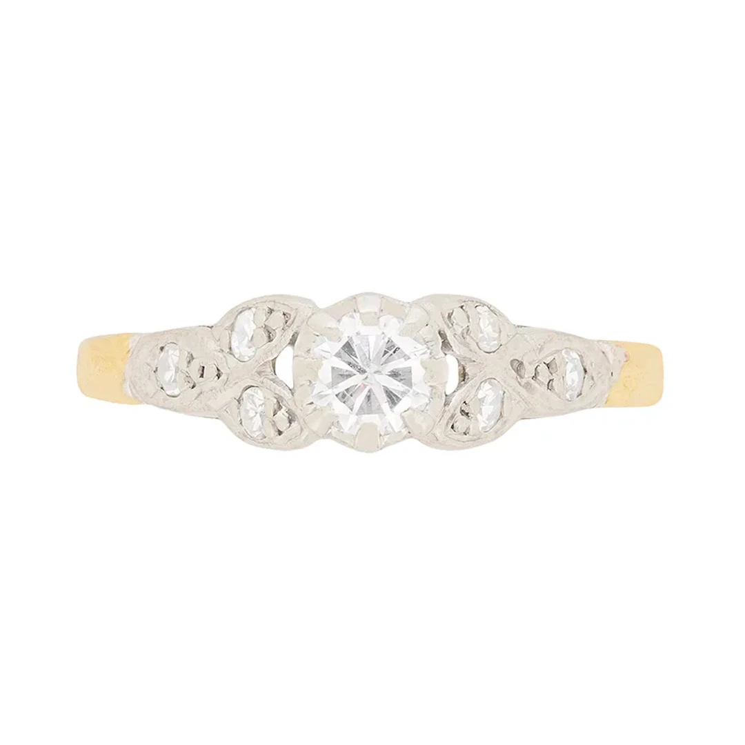 Art Deco Diamond Solitaire Engagement Ring, c.1930s