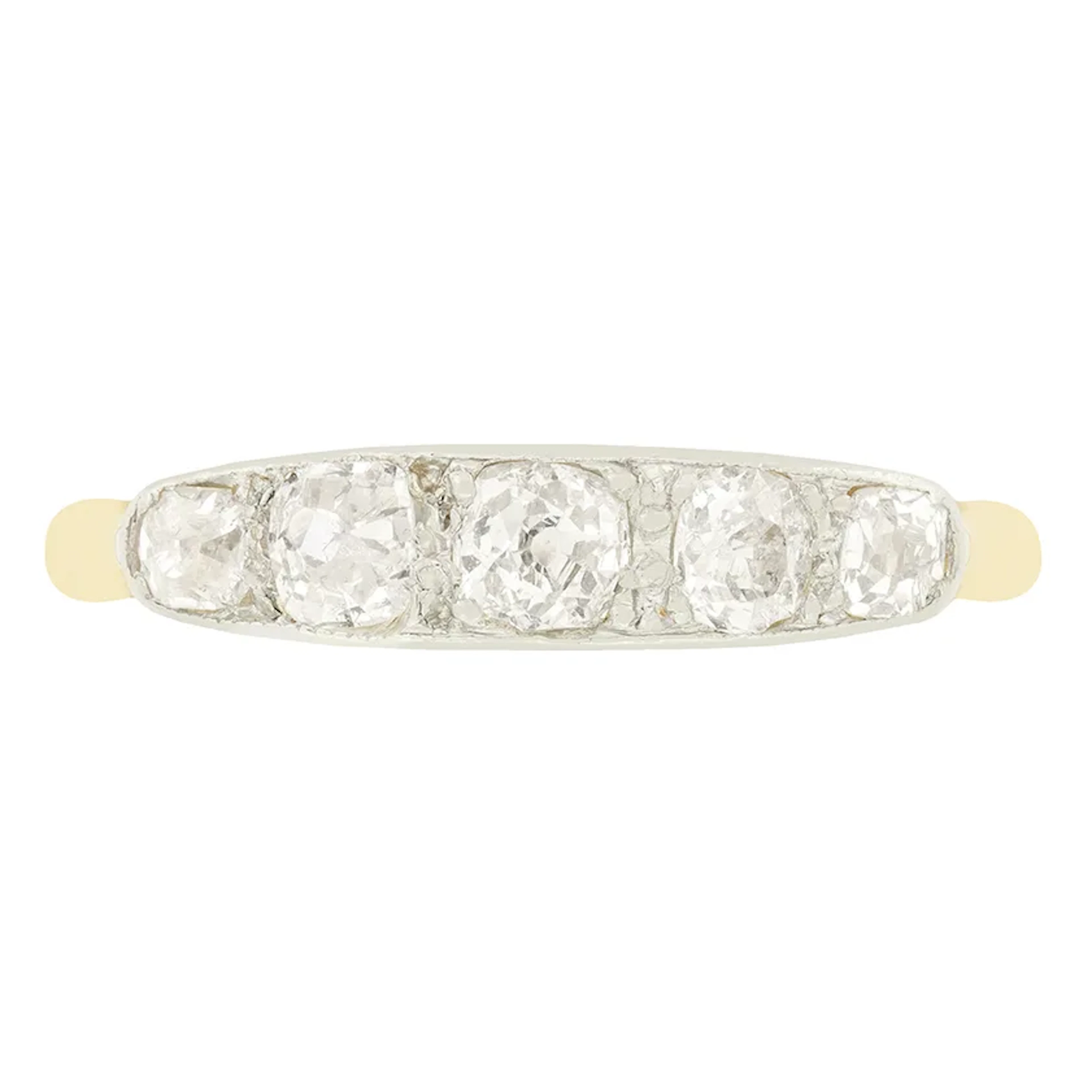 Edwardian 0.70ct Diamond Five Stone Ring, c.1910s