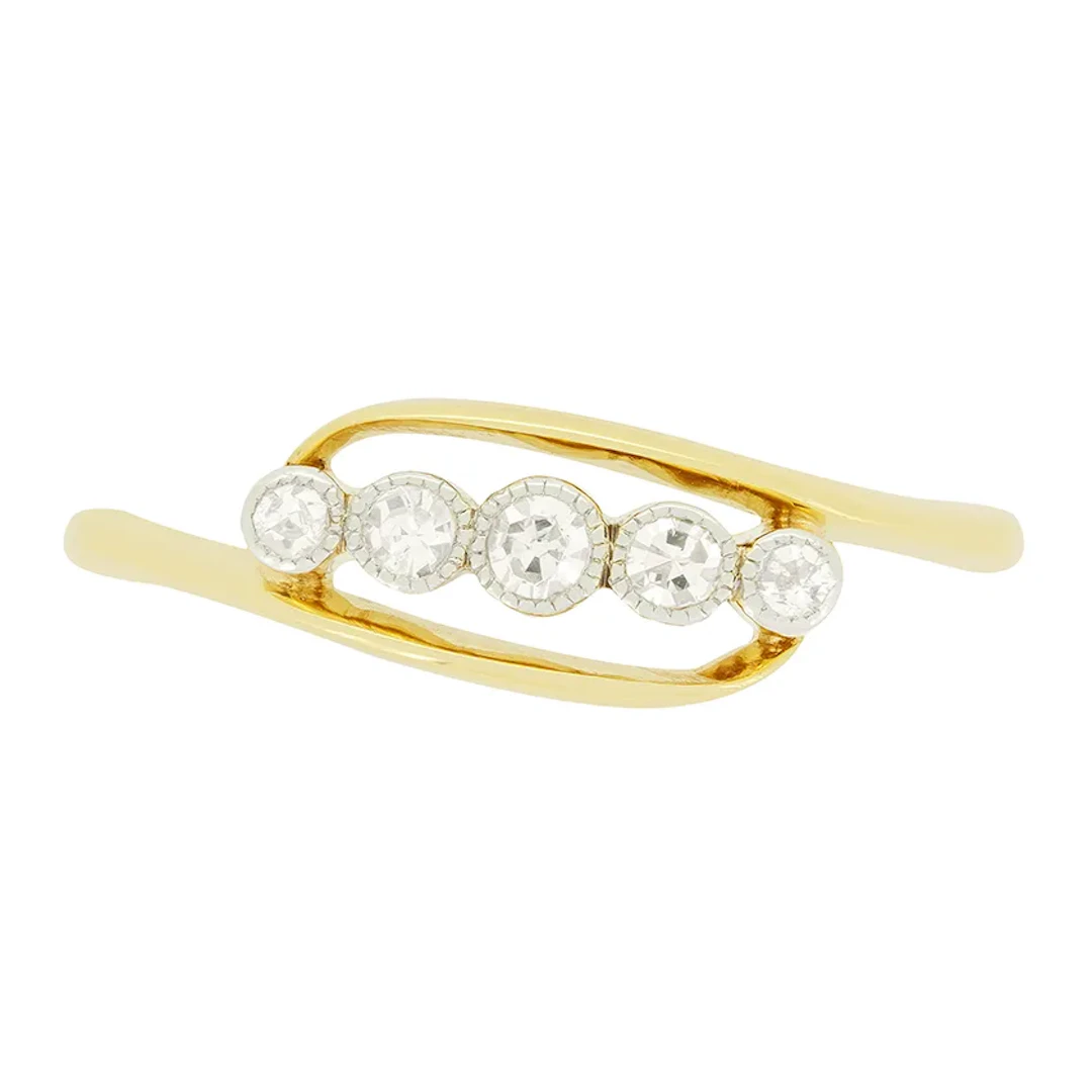 Edwardian 0.30ct Diamond Five Stone, c.1910s