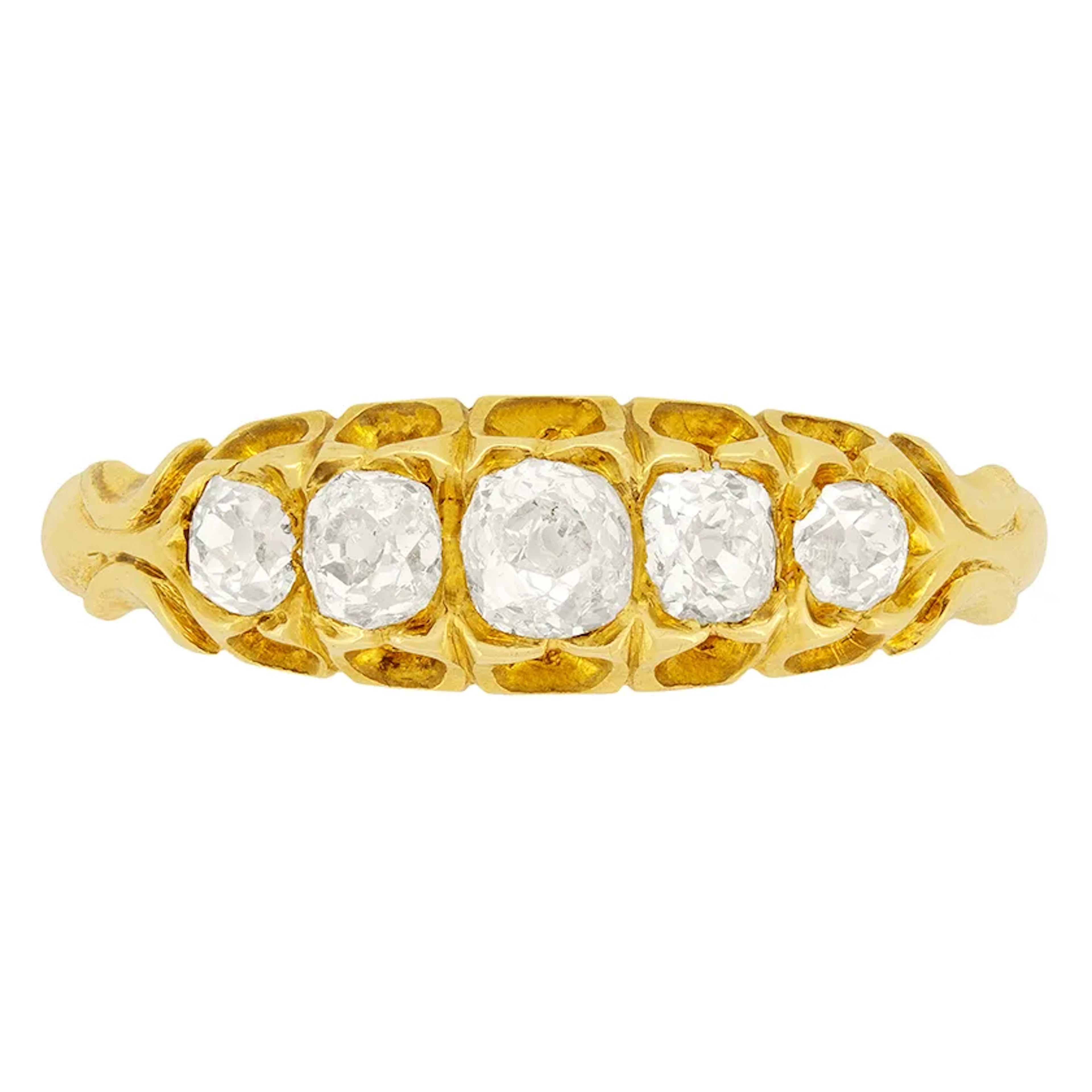 Victorian 0.70ct Diamond Five Stone Ring, c.1880s