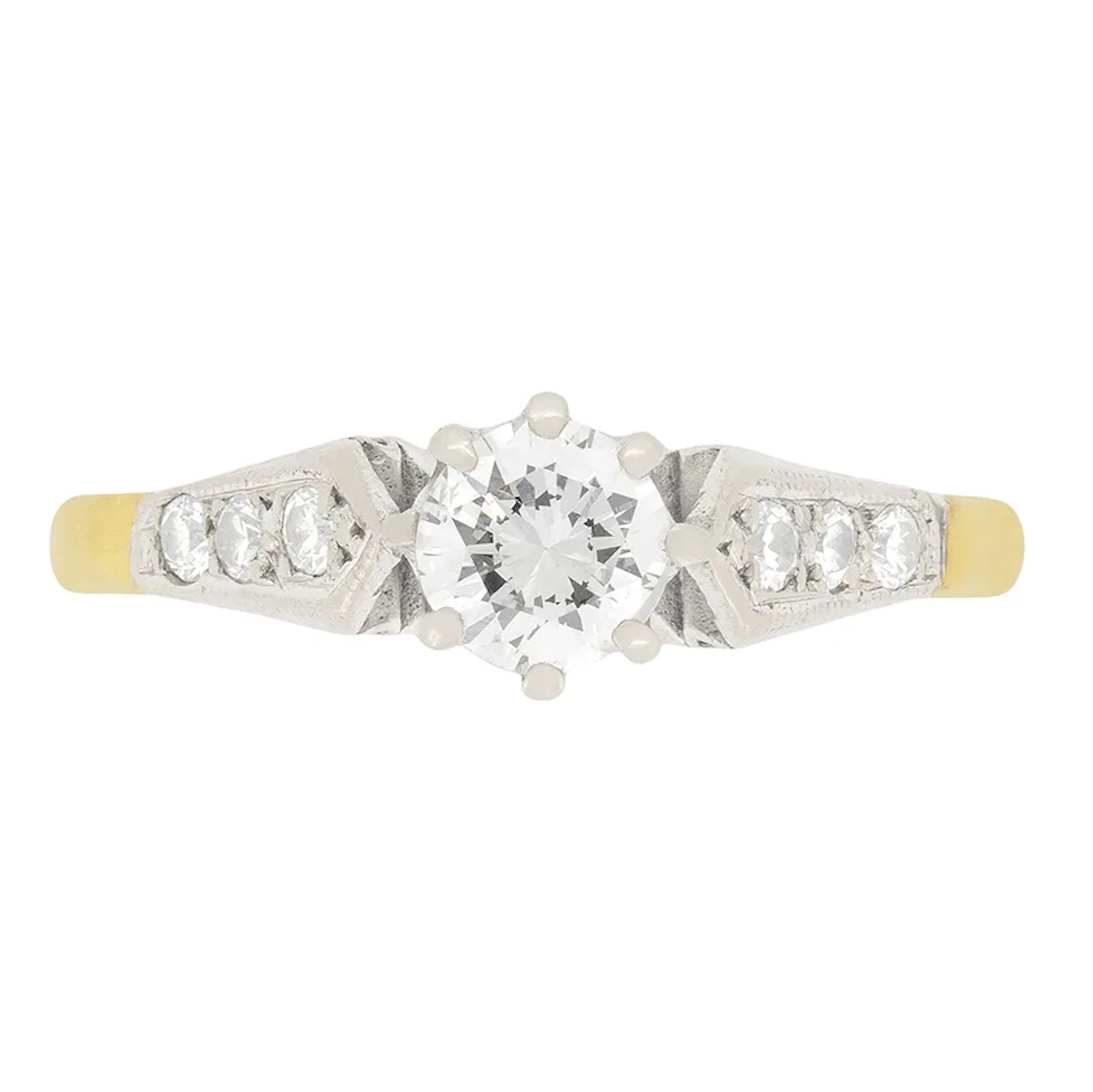 Vintage 0.50ct Diamond Solitaire Engagement Ring, c.1950s