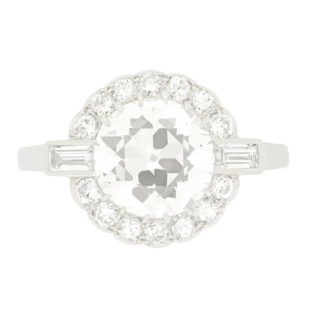 Art Deco 2.00ct Diamond Cluster Ring, c.1930s