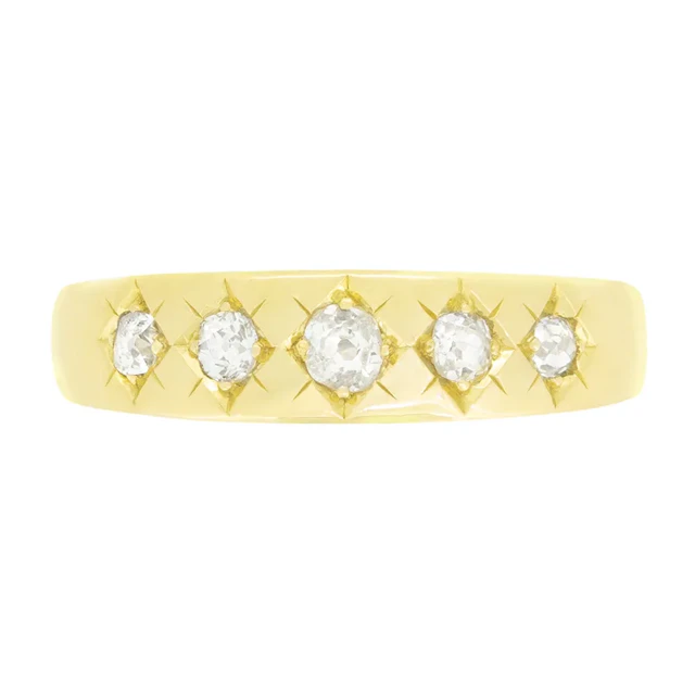 Victorian 0.50ct Diamond Five Stone Ring, hallmarked 1877