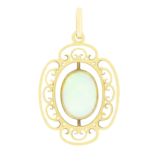 Victorian 1.00ct Opal Pendant, c.1900s