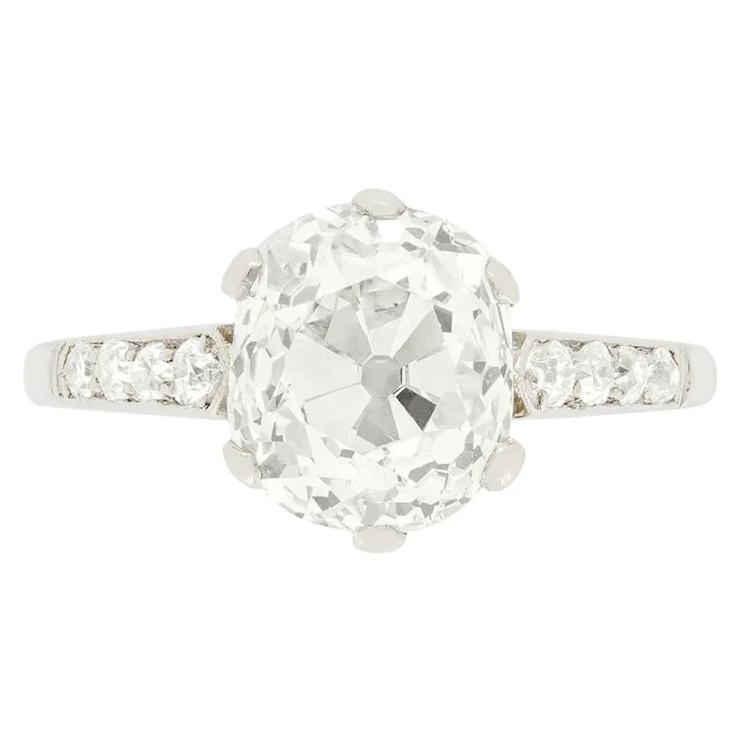 Art Deco 2.66ct Diamond Solitaire, c.1920s