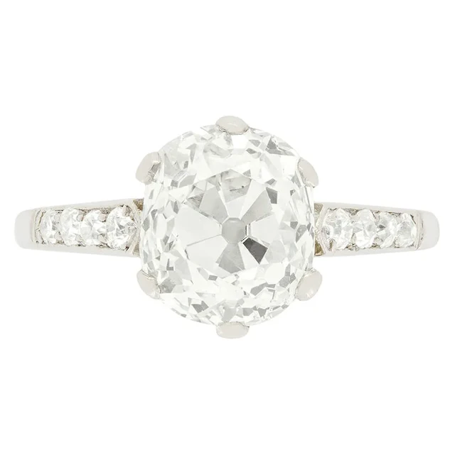 Art Deco 2.66ct Diamond Solitaire, c.1920s