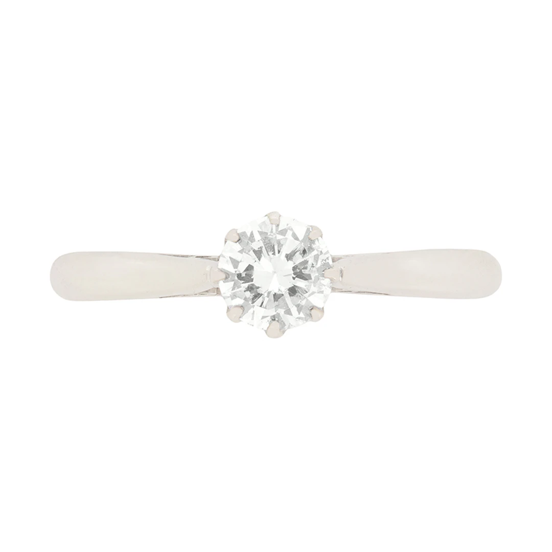 Art Deco 0.50ct Diamond Solitaire Engagement Ring, c.1930s