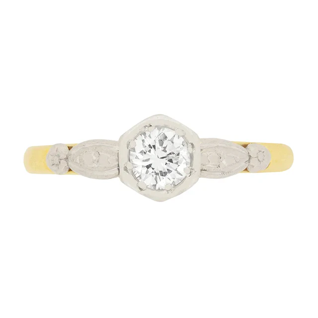 Vintage 0.35ct Diamond Solitaire Engagement Ring, c.1950s