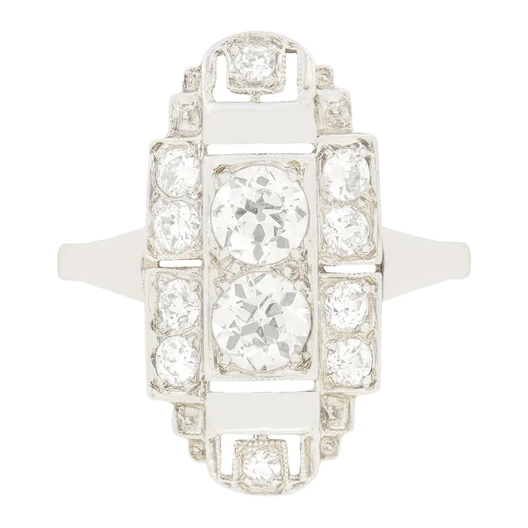 Art Deco 0.78ct Diamond Cluster Ring, c.1920s