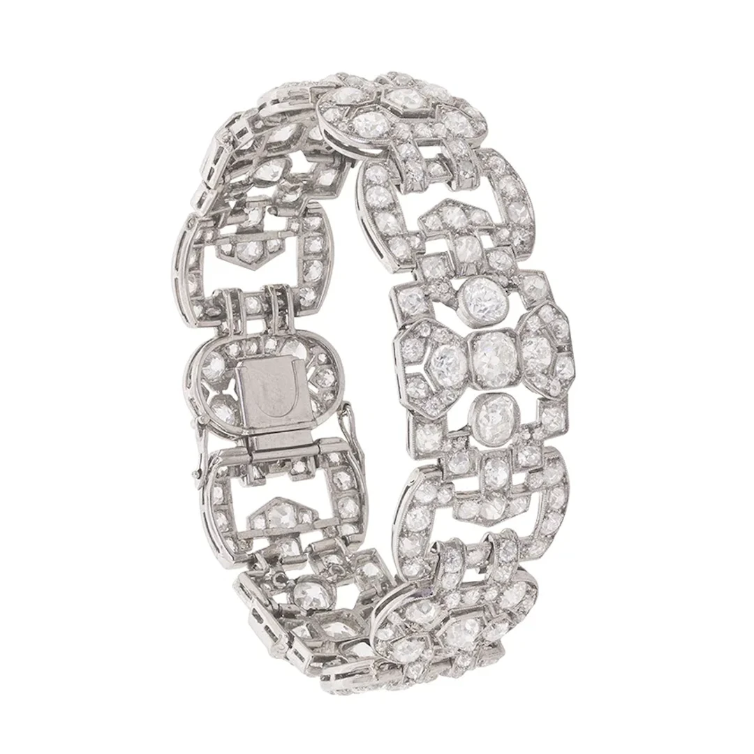 Late Victorian 15.50ct Old Cut Diamond Bracelet, c.1900s