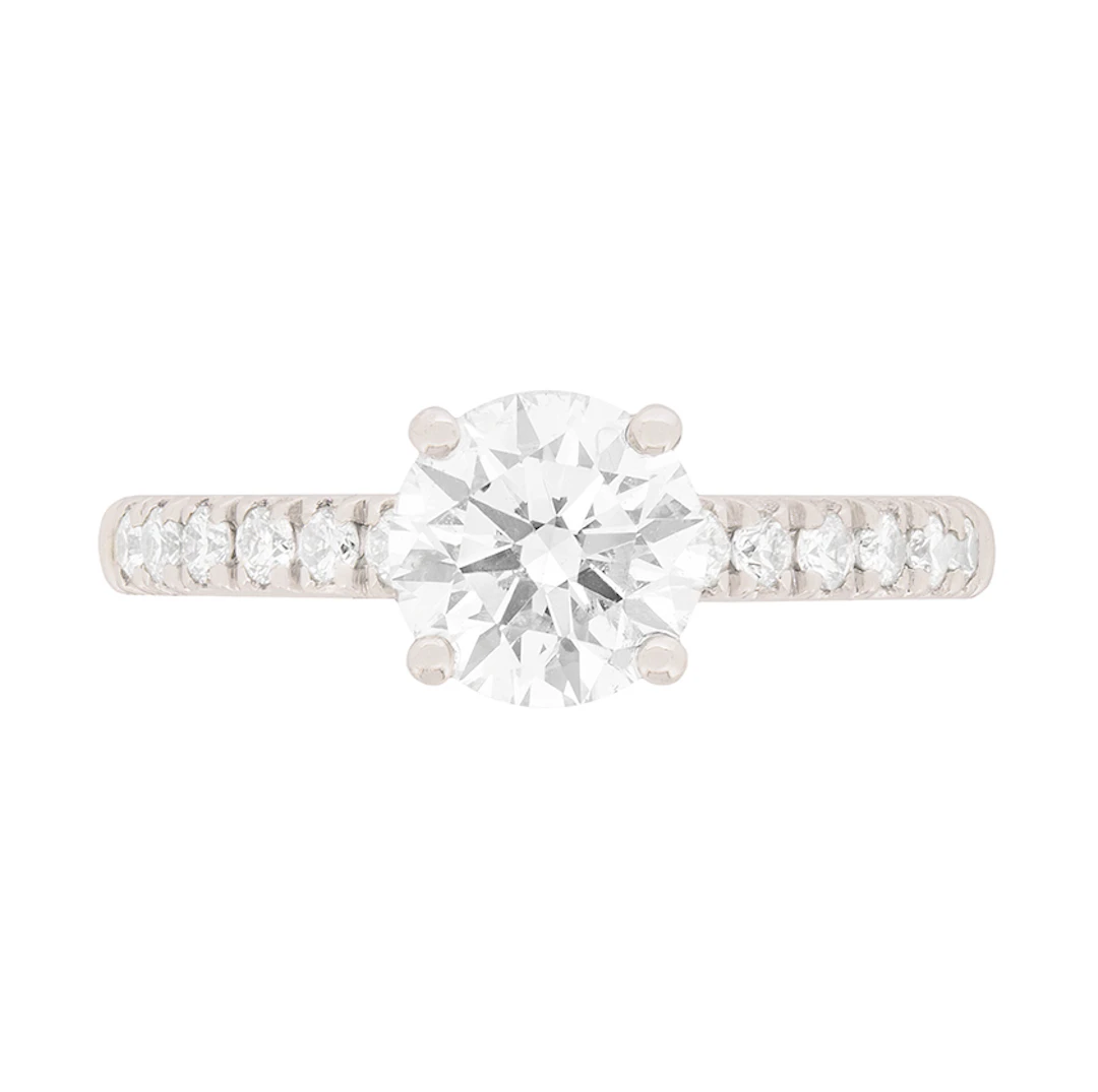 Contemporary 1.13ct GIA Certified Diamond Solitaire Engagement Ring