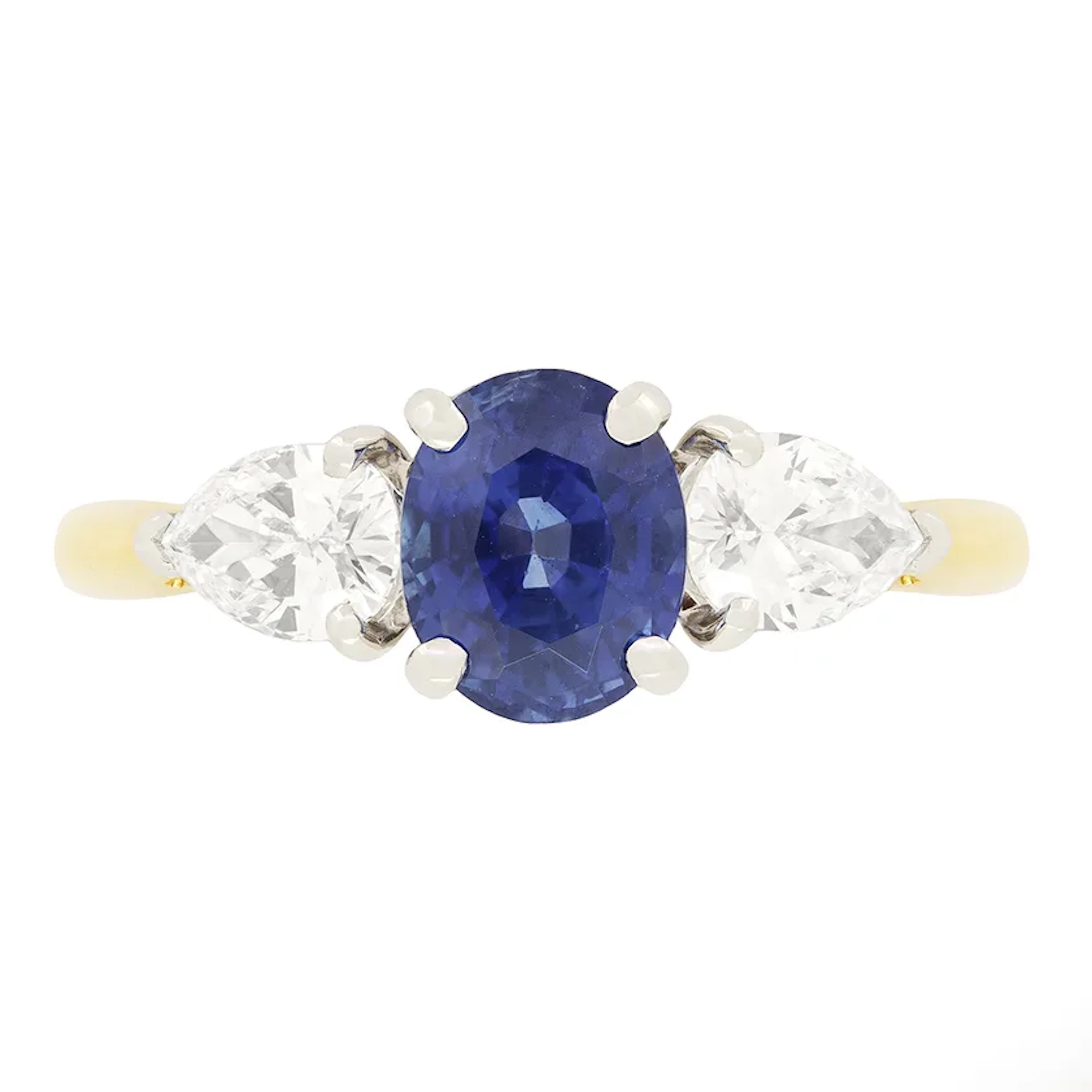 Tiffany & Co. 1.85ct Sapphire and Diamond Trilogy Ring