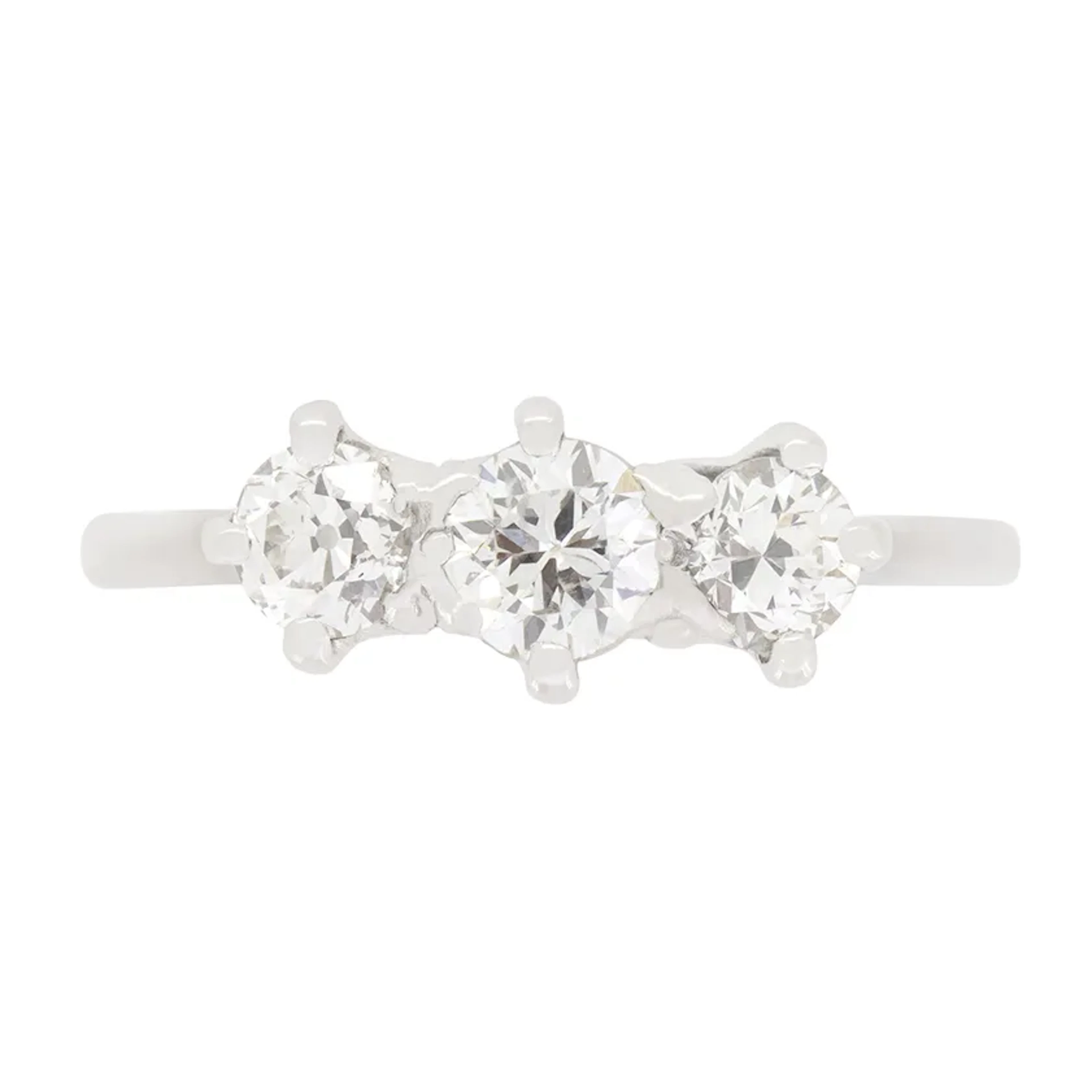 Art Deco 1.00ct Diamond Trilogy Ring, c.1920s