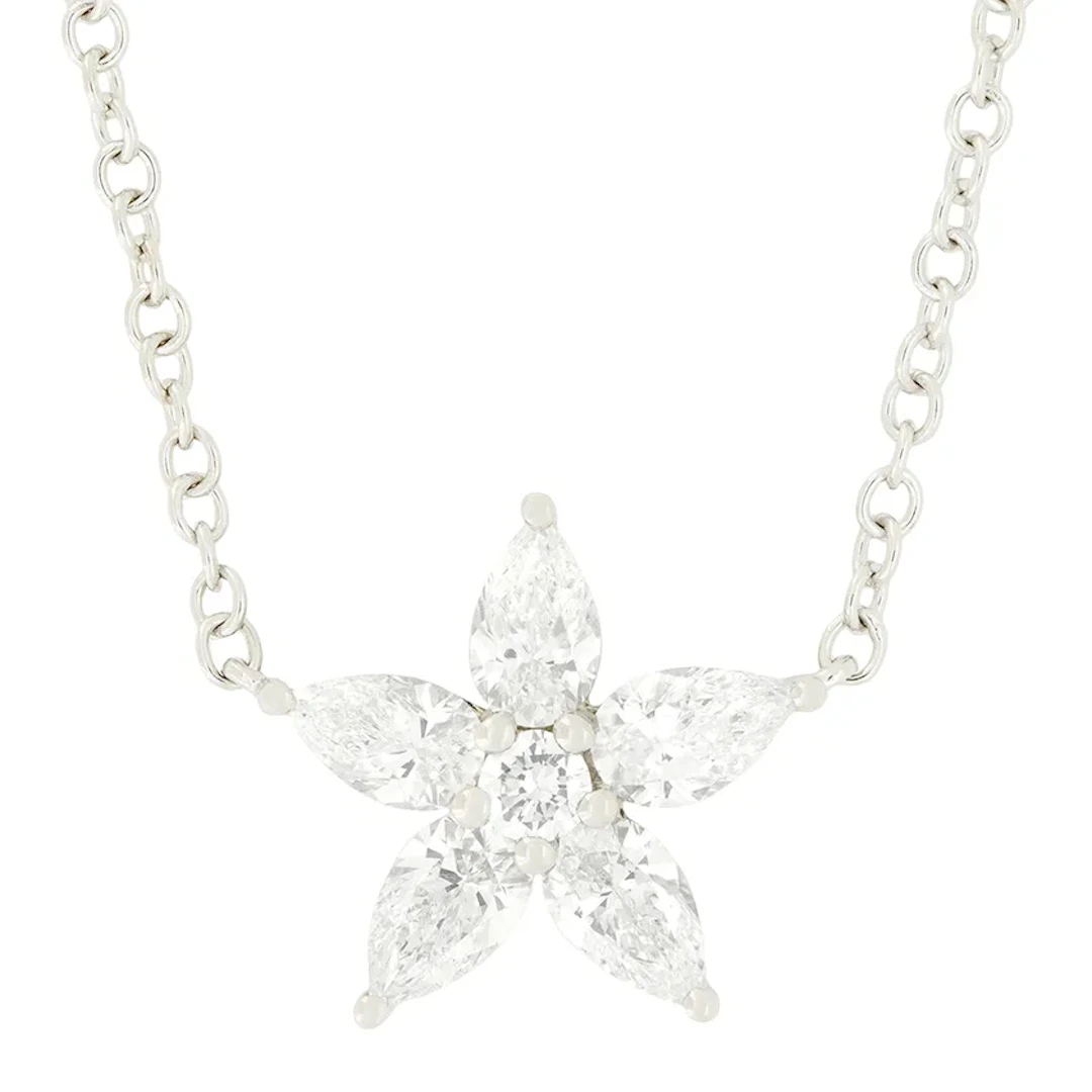 Contemporary 1.10ct Diamond Star Pendant
