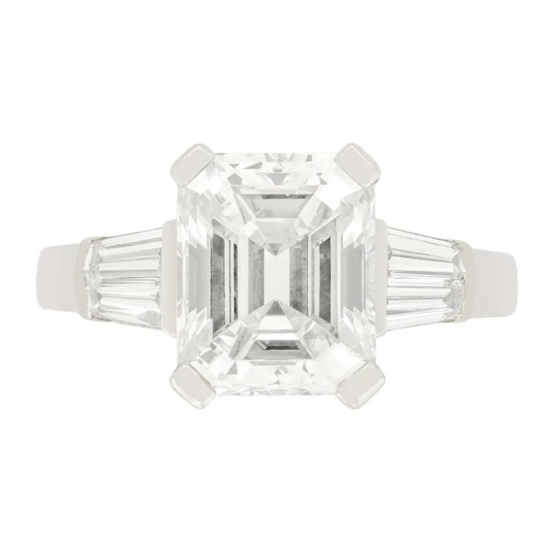 Late Deco 3.18ct Diamond Ring, c.1940s
