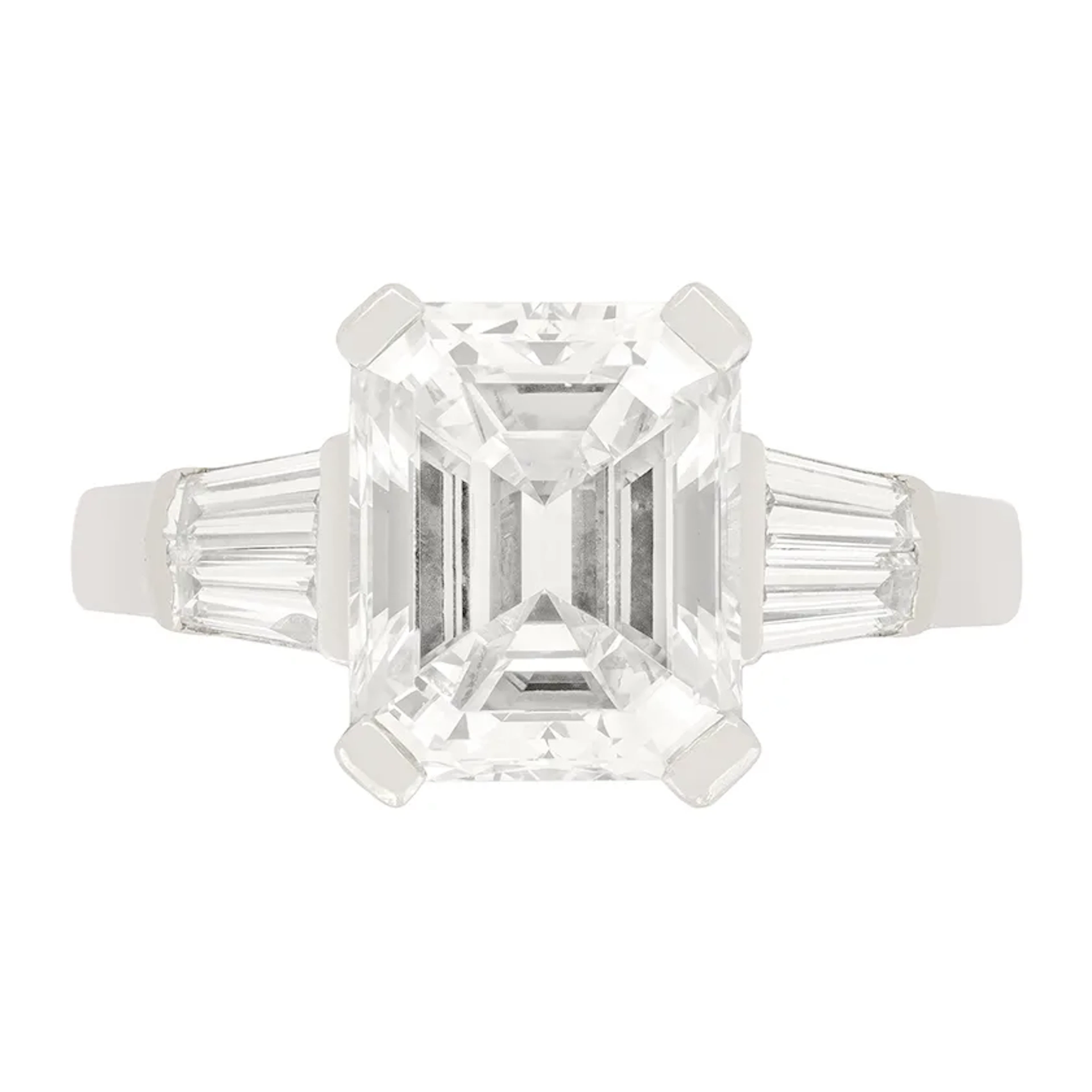 Late Deco 3.18ct Diamond Ring, c.1940s
