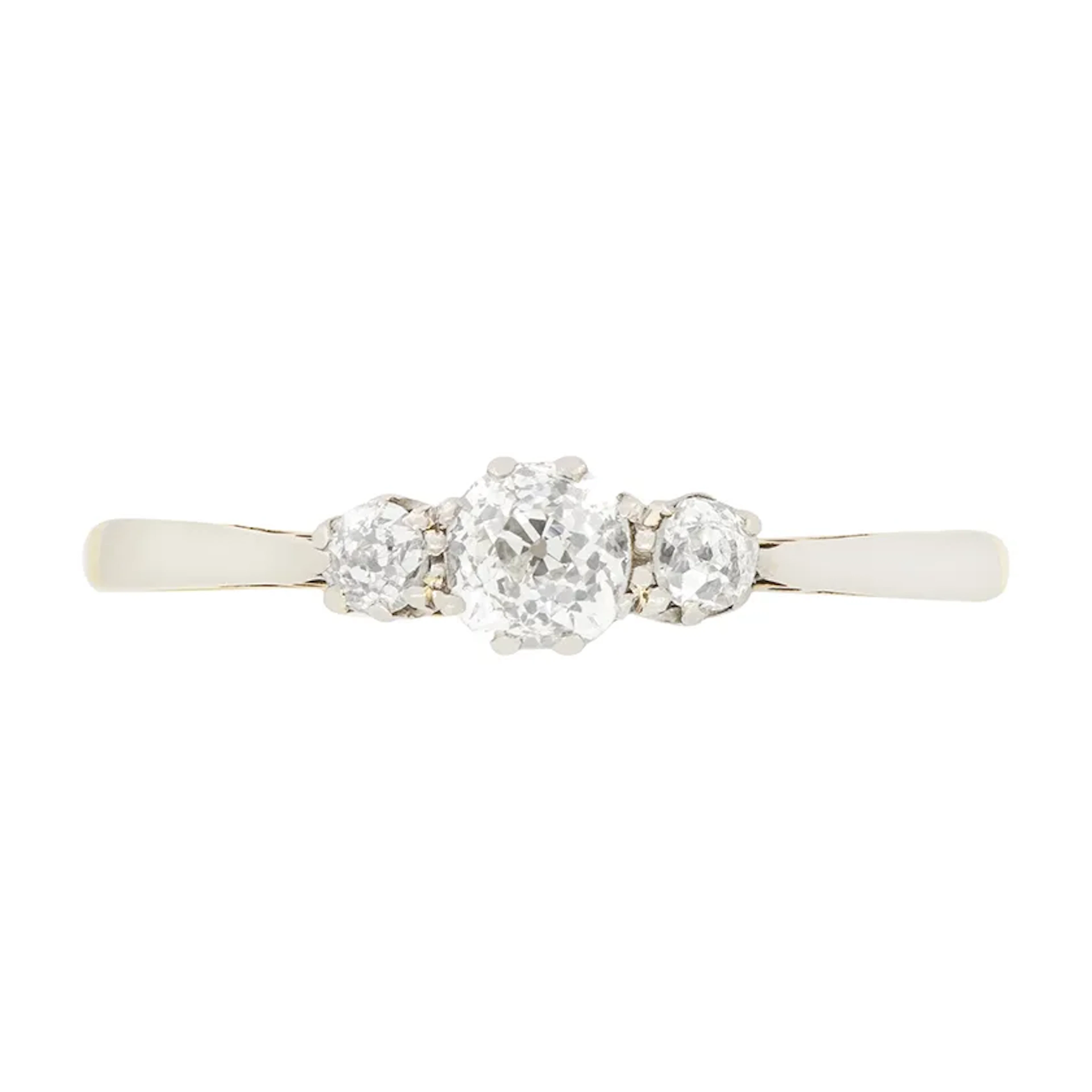 Edwardian 0.55ct Diamond Trilogy Ring, c.1910s