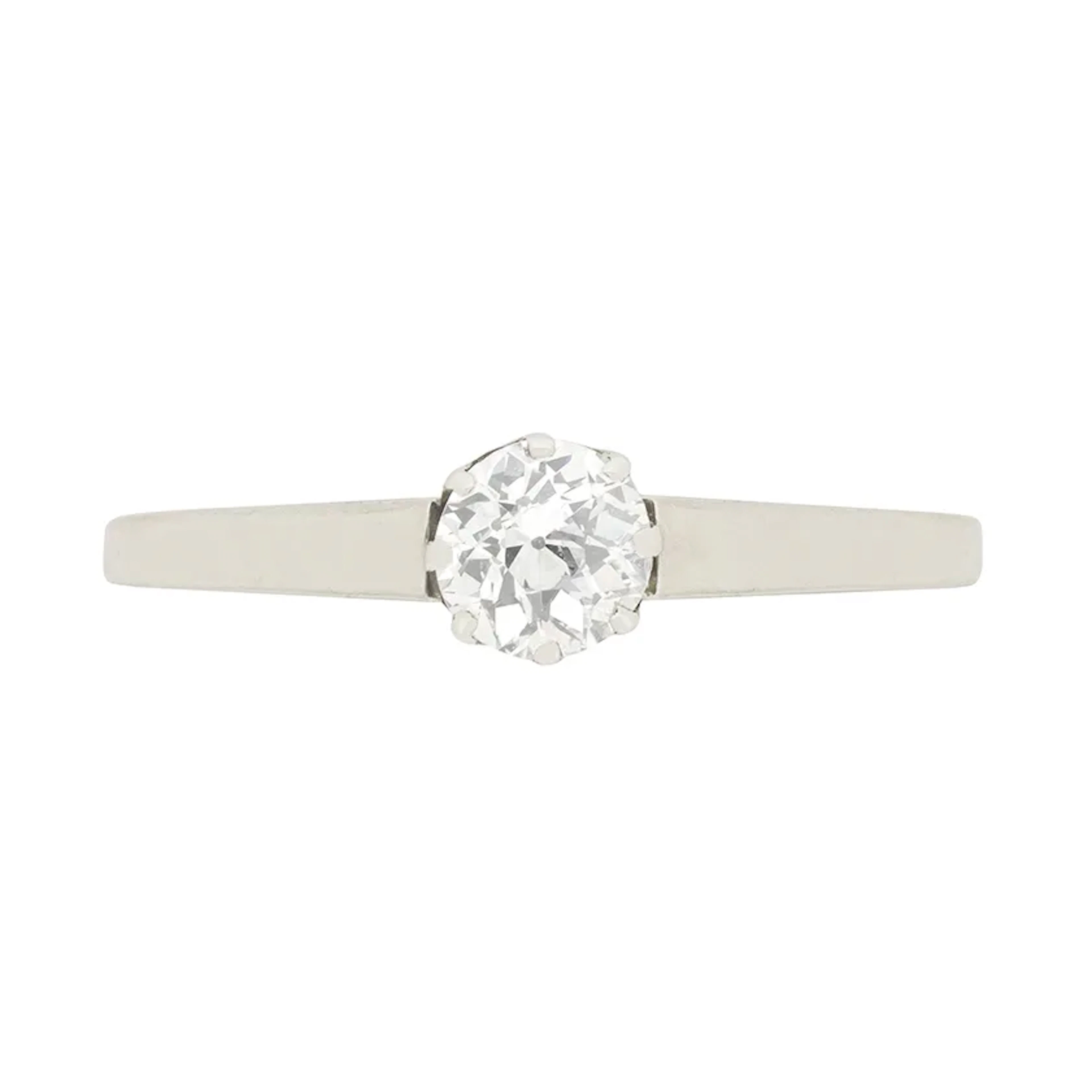 Art Deco 0.40ct Diamond Solitaire Engagement Ring, c.1920s