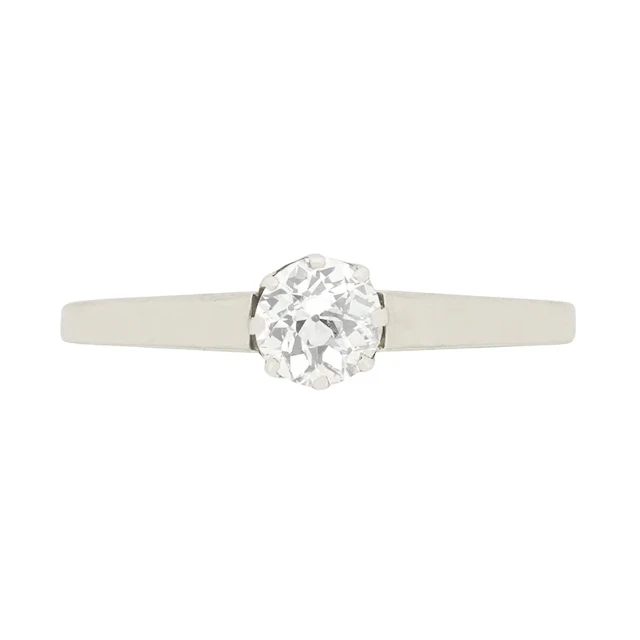 Art Deco 0.40ct Diamond Solitaire Engagement Ring, c.1920s