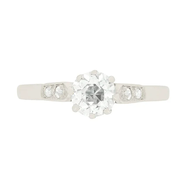Art Deco 0.67ct Diamond Solitaire Engagement Ring, c.1920s