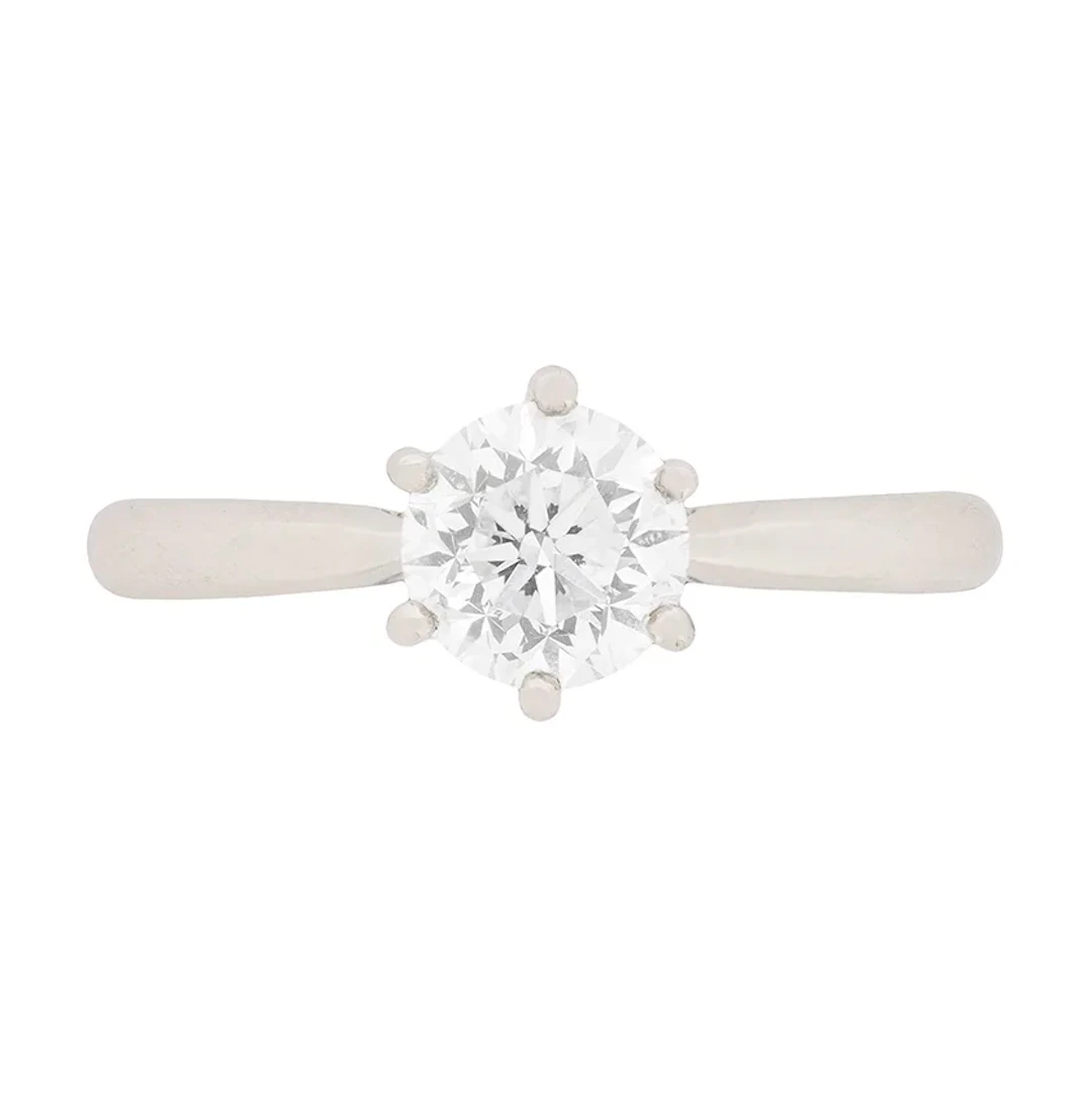 Contemporary 1.00ct Diamond Solitaire Engagement Ring