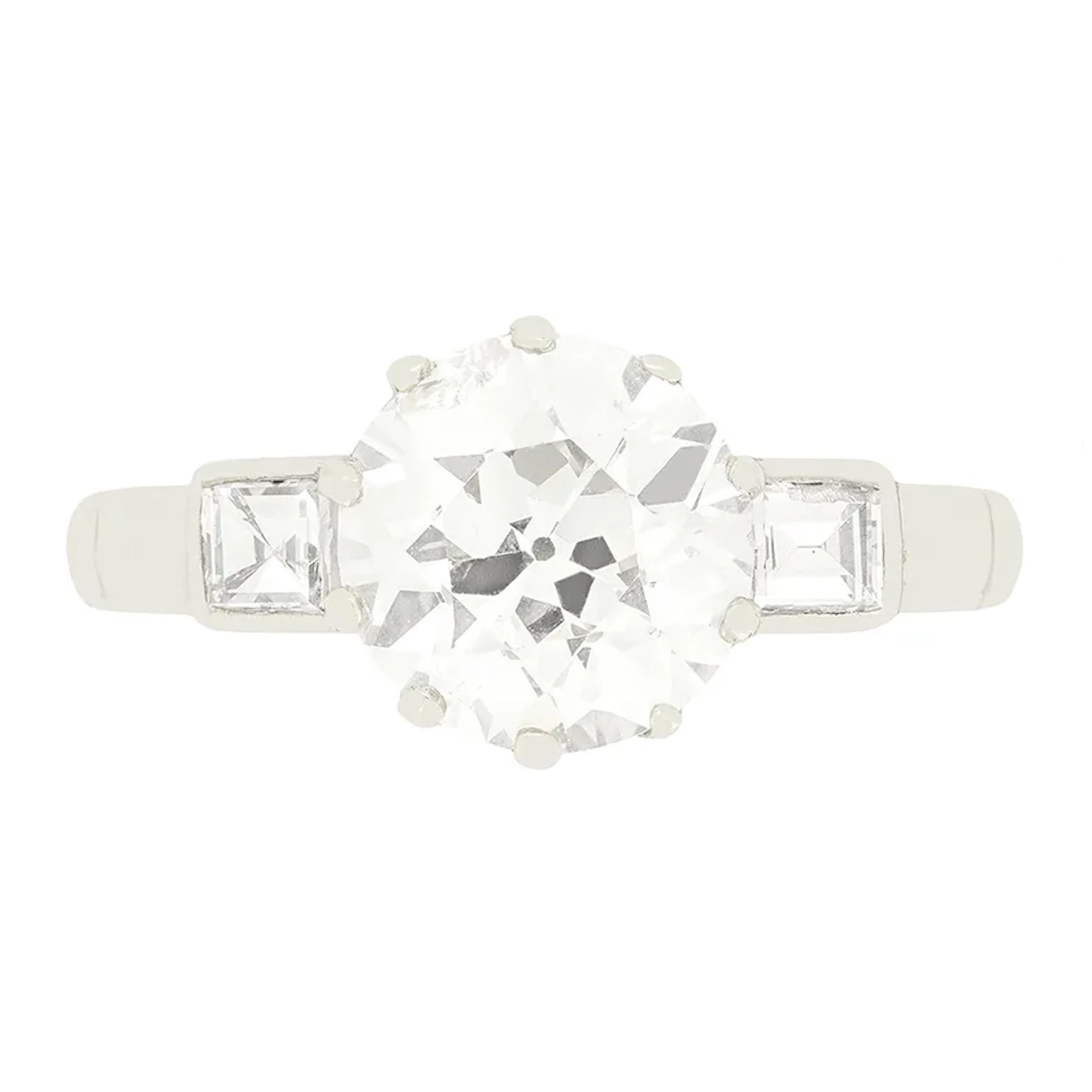 Art Deco 2.09ct Diamond Solitaire Ring, c.1920s