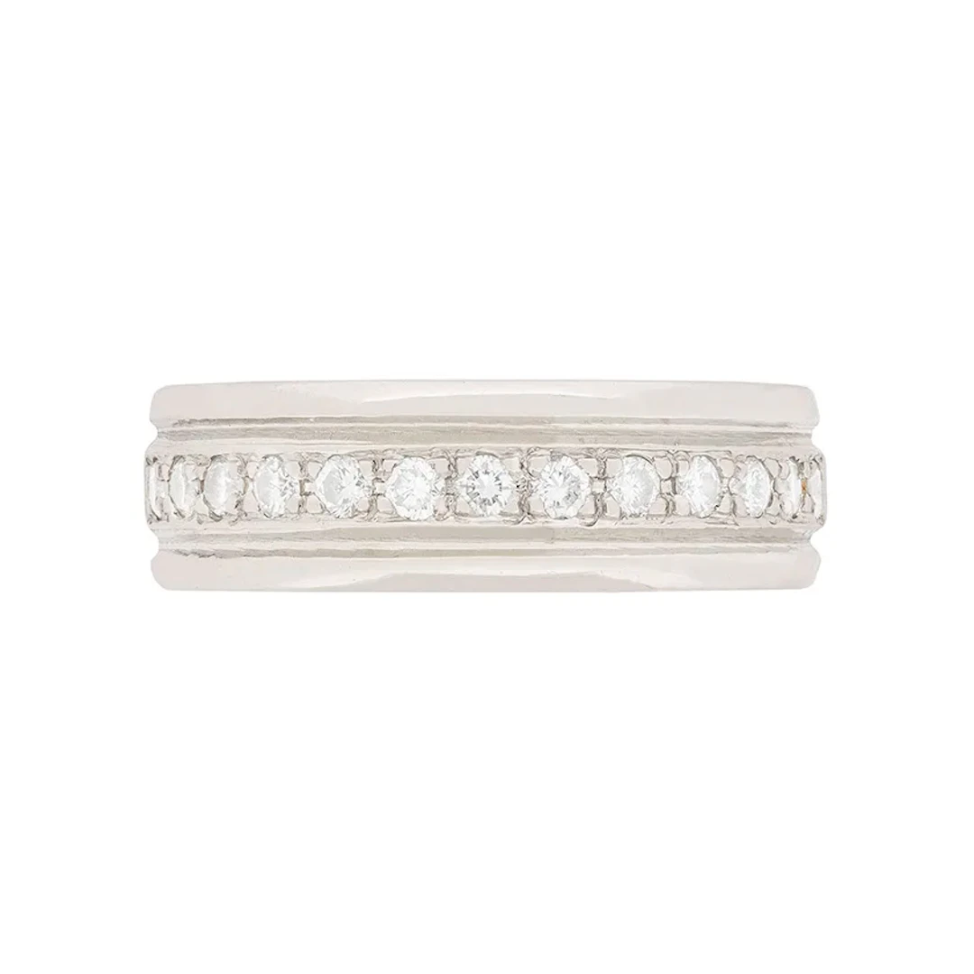 Platinum Half Eternity Diamond Wedding Band